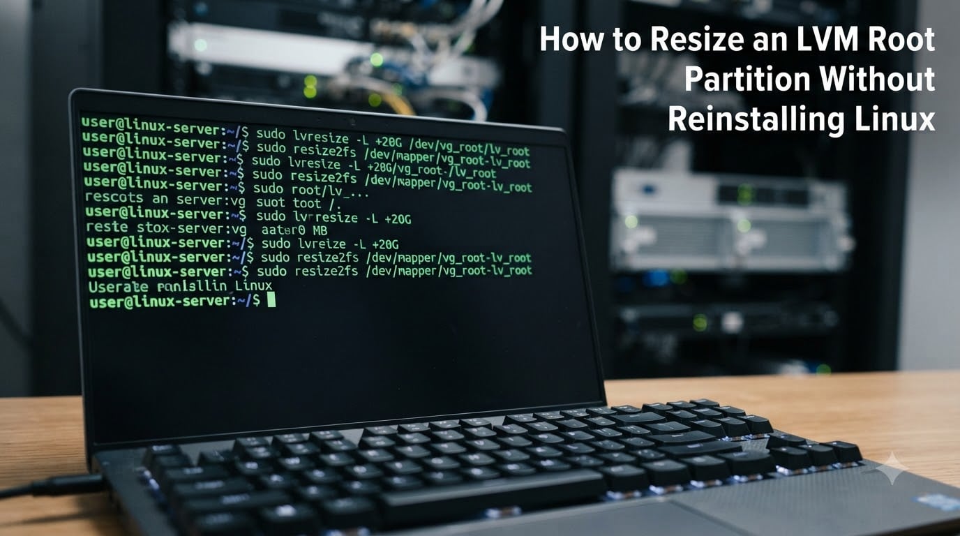 How to Resize an LVM Root Partition Without Reinstalling Linux