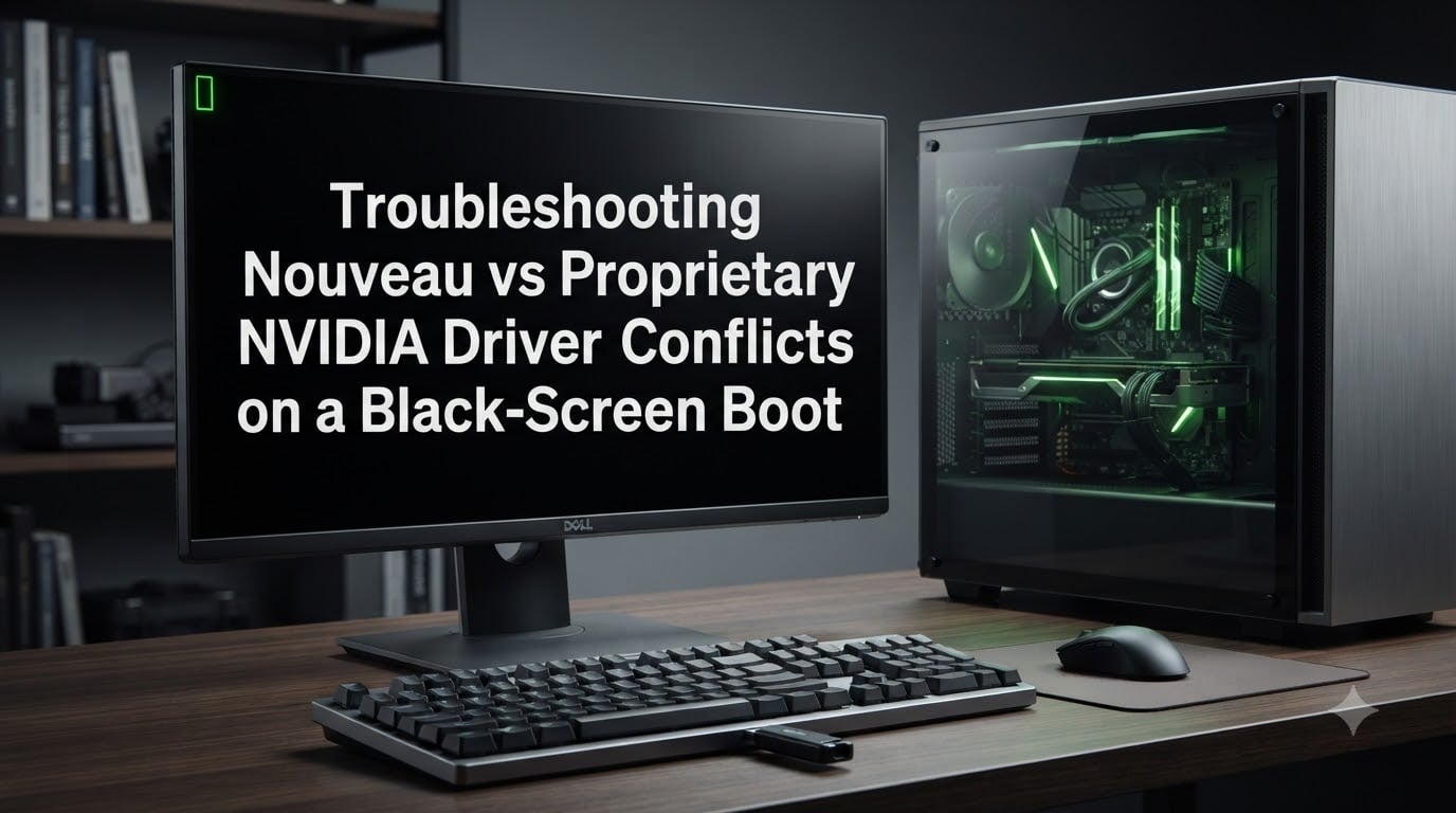 Troubleshooting Nouveau vs Proprietary NVIDIA Driver Conflicts on a Black-Screen Boot