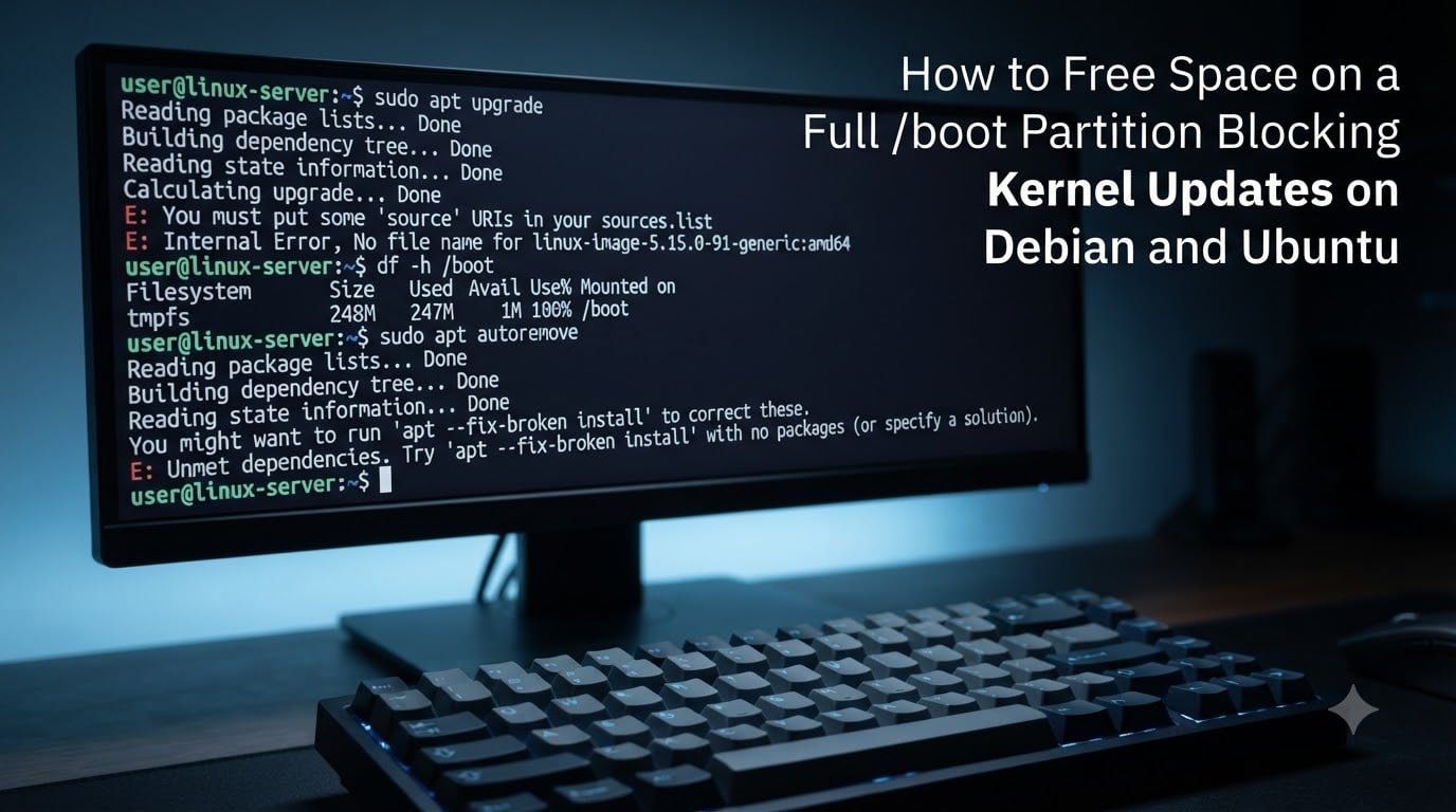 How to Free Space on a Full /boot Partition Blocking Kernel Updates on Debian and Ubuntu