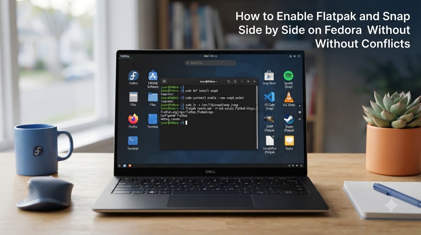 How to Enable Flatpak and Snap Side by Side on Fedora Without Conflicts