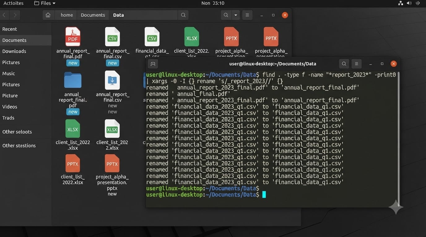 Using find and xargs to Batch-Rename and Clean Up Thousands of Files on Linux