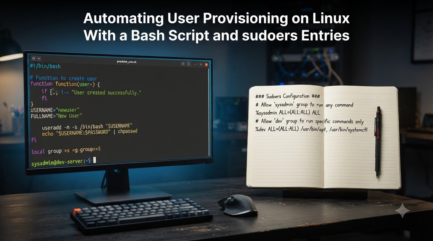 Automating User Provisioning on Linux With a Bash Script and sudoers Entries