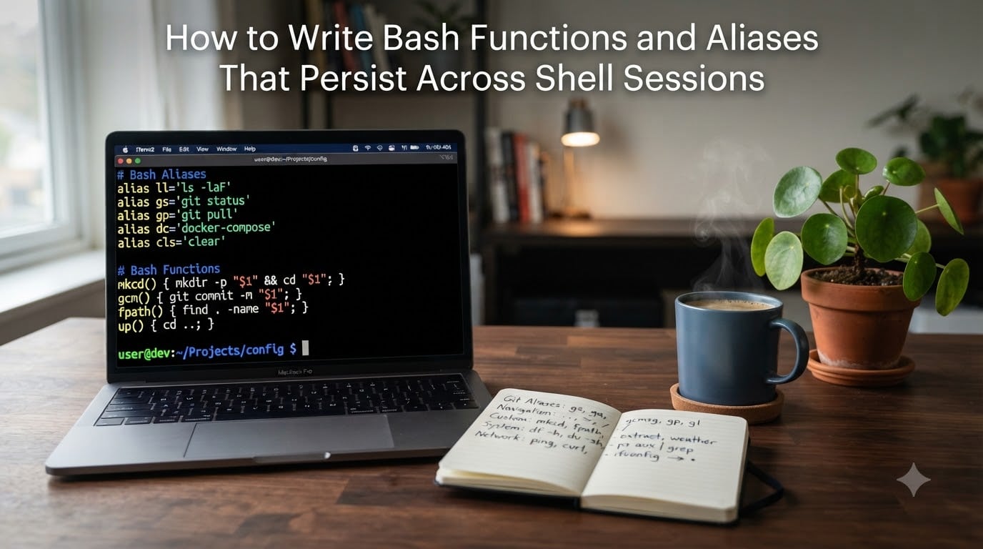 How to Write Bash Functions and Aliases That Persist Across Shell Sessions