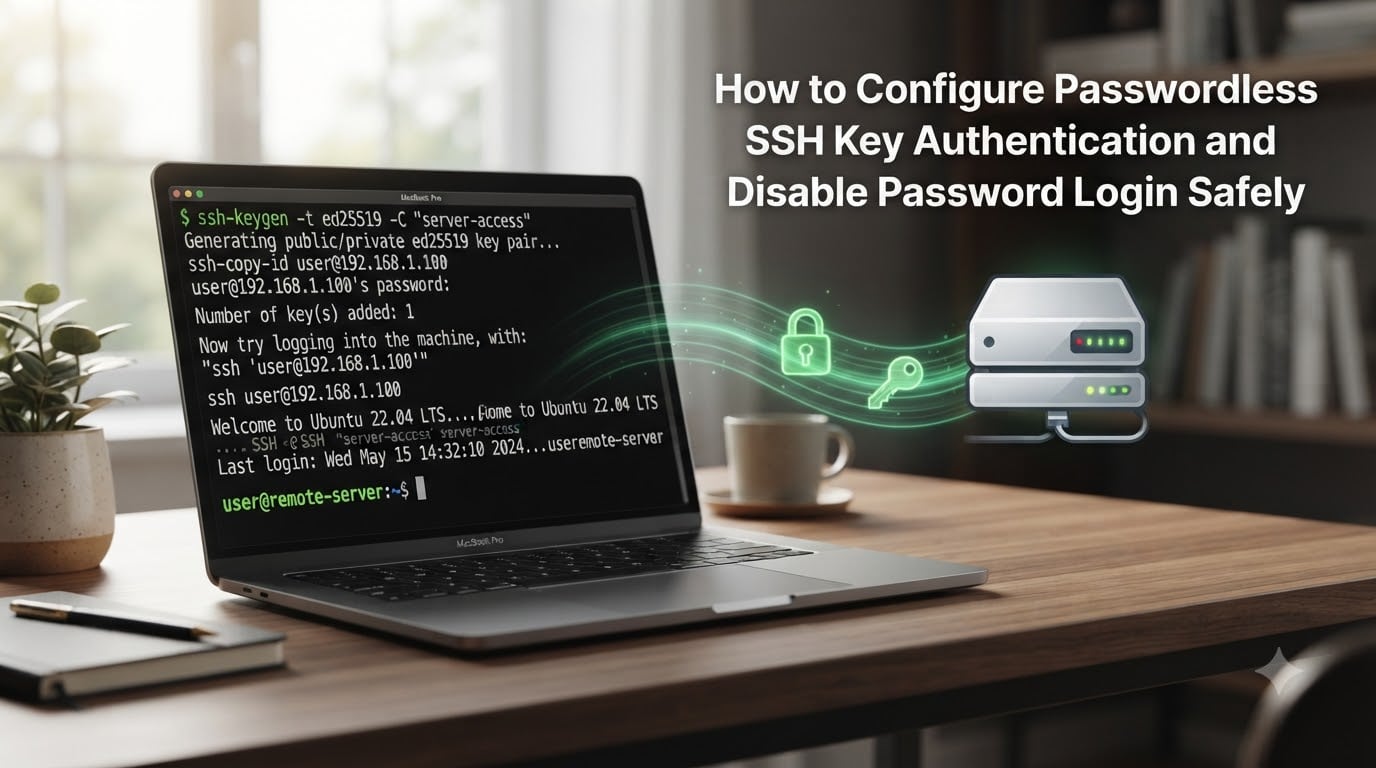 How to Configure Passwordless SSH Key Authentication and Disable Password Login Safely