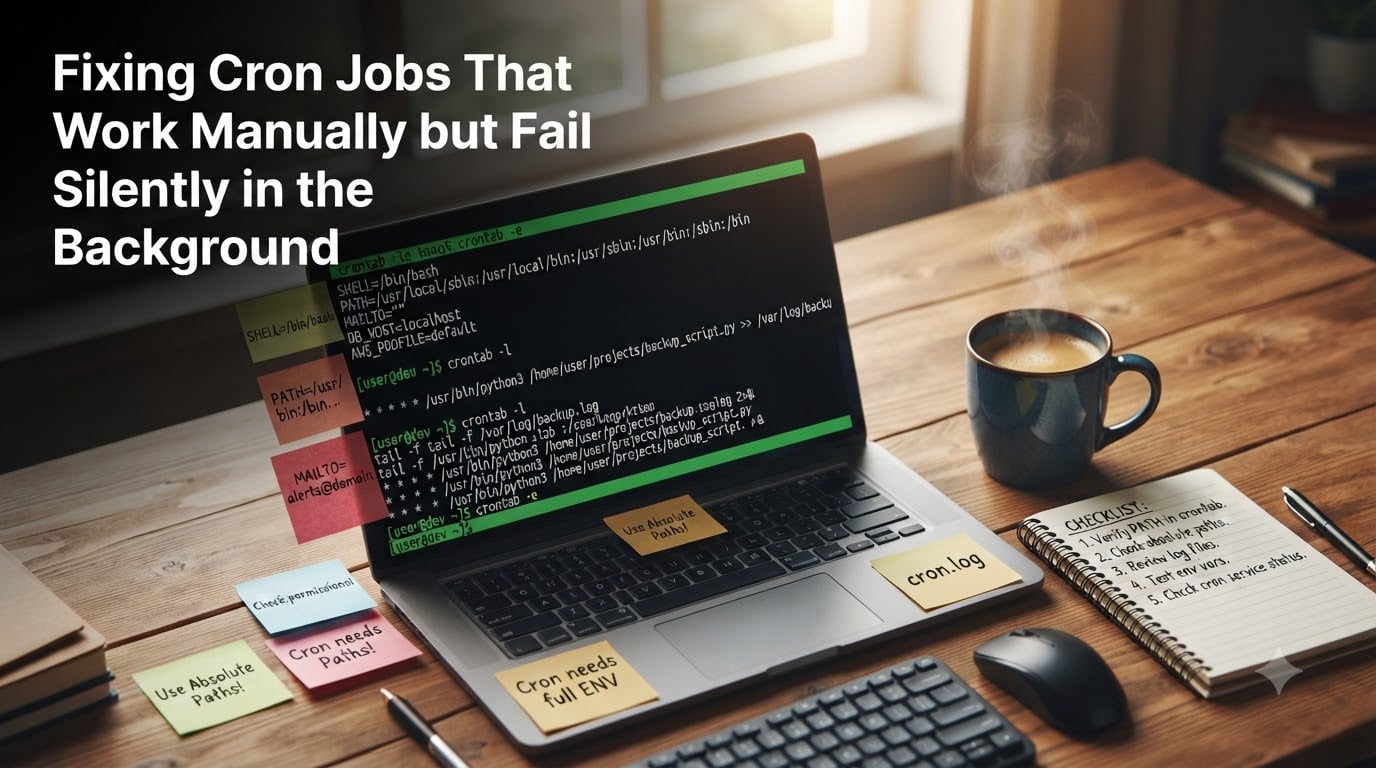 Fixing Cron Jobs That Work Manually but Fail Silently in the Background