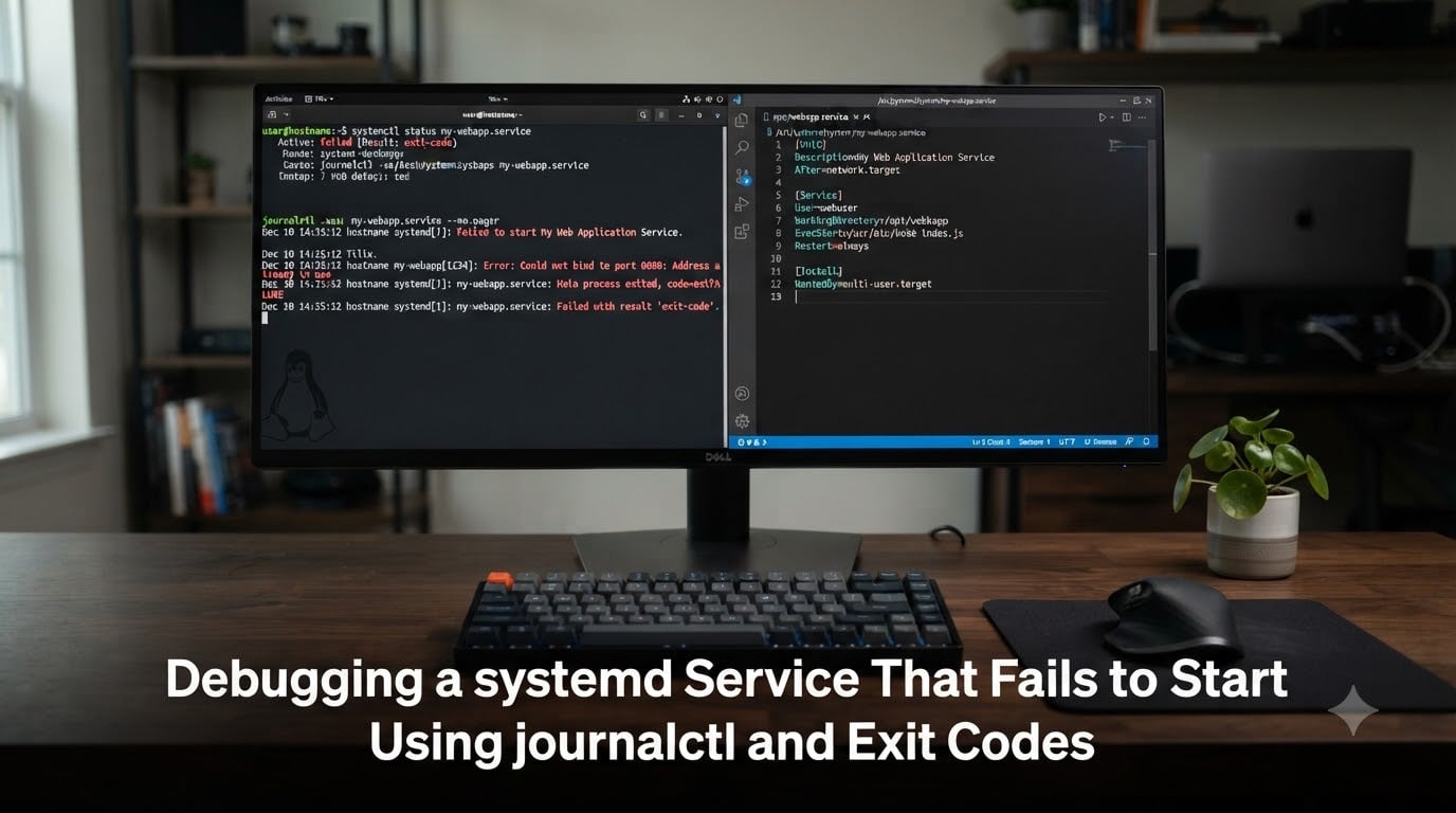 Debugging a systemd Service That Fails to Start Using journalctl and Exit Codes