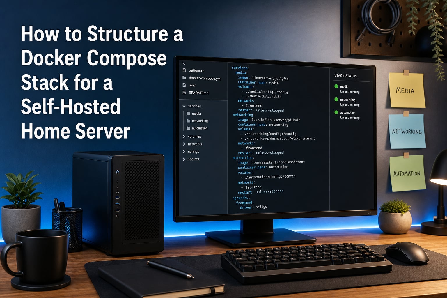 How to Structure a Docker Compose Stack for a Self-Hosted Home Server