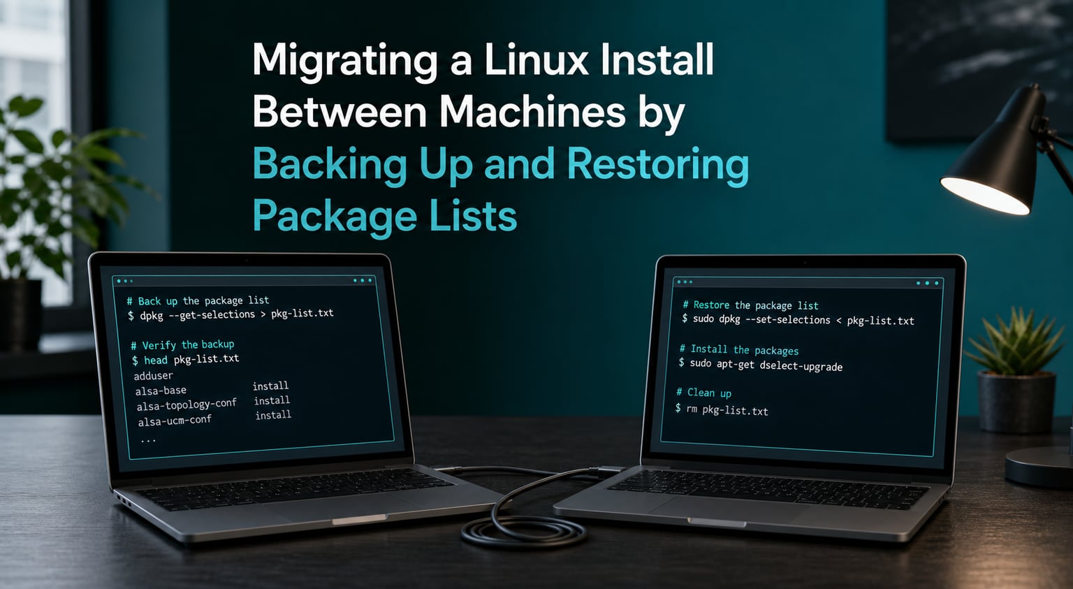 Migrating a Linux Install Between Machines by Backing Up and Restoring Package Lists