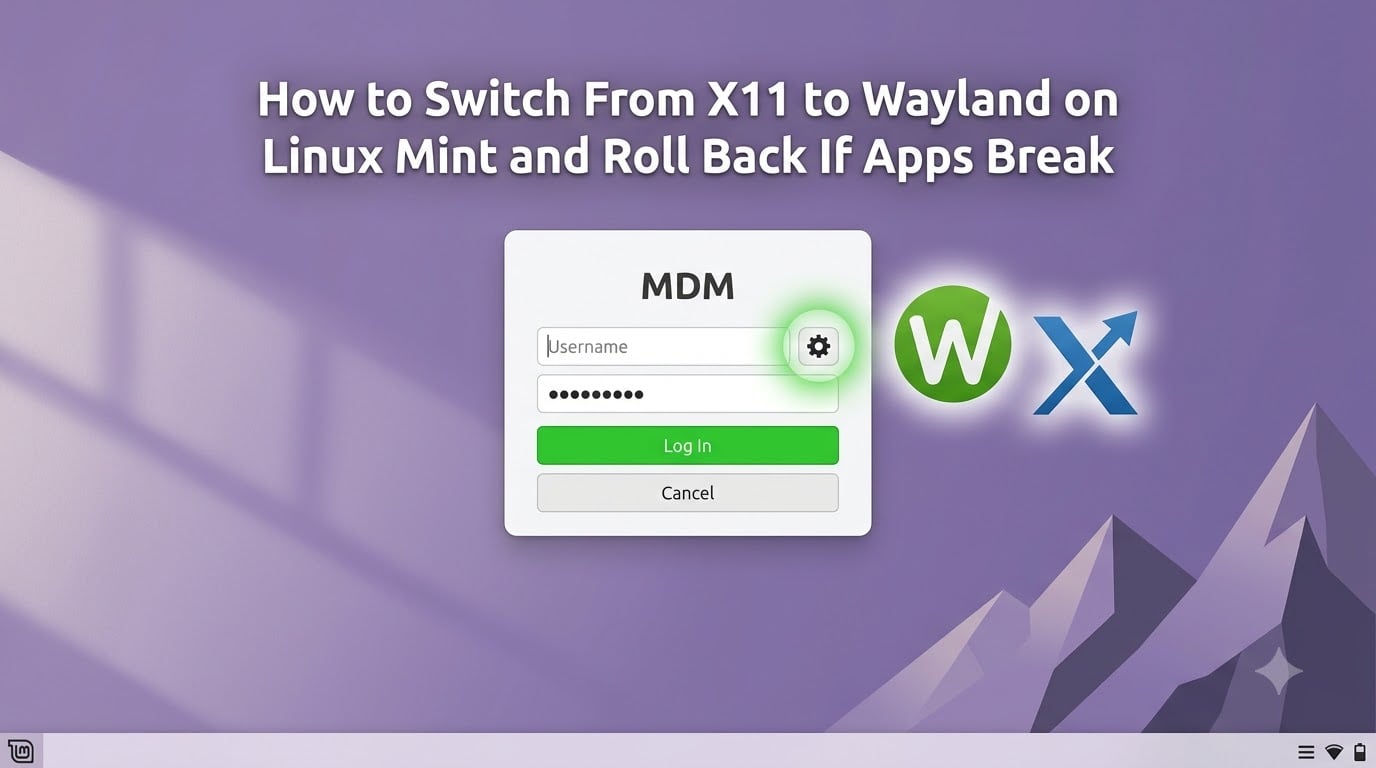 How to Switch From X11 to Wayland on Linux Mint and Roll Back If Apps Break