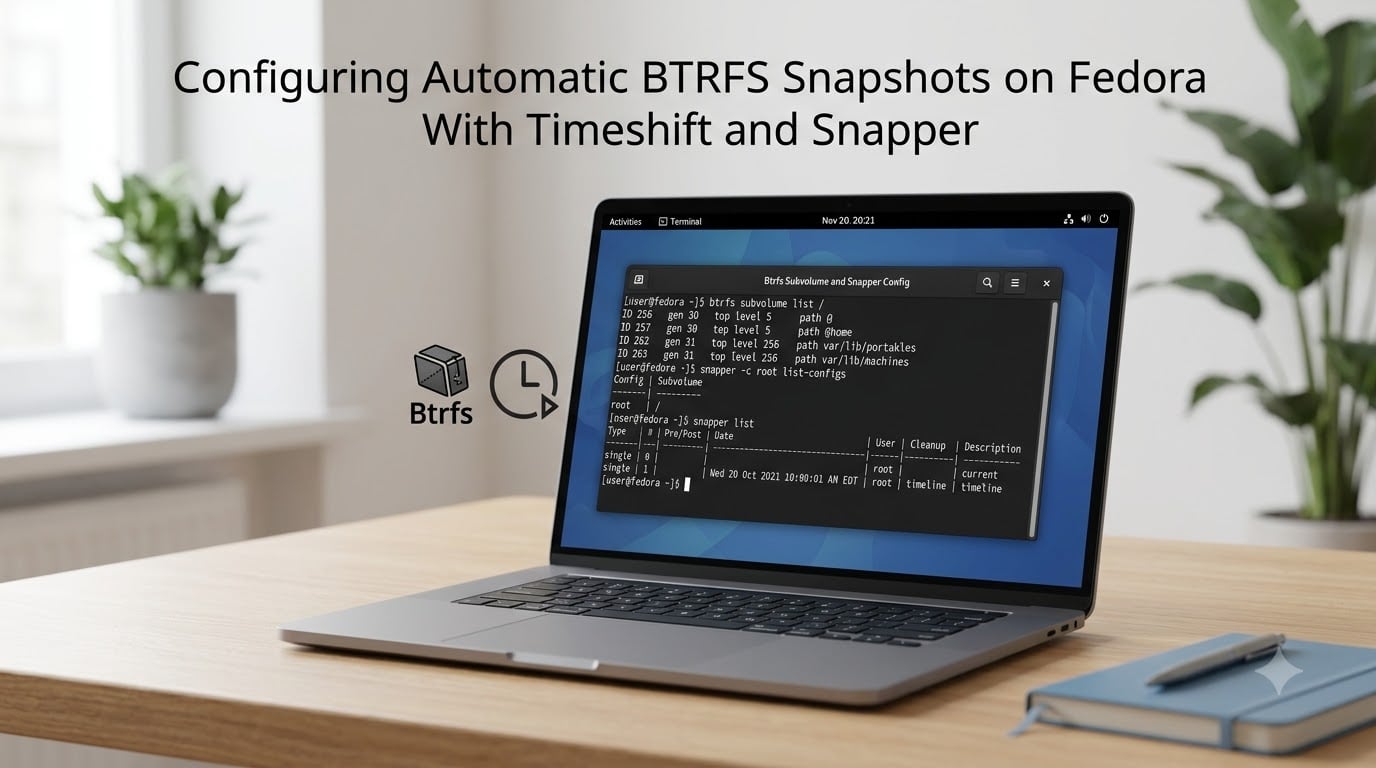 Configuring Automatic BTRFS Snapshots on Fedora With Timeshift and Snapper