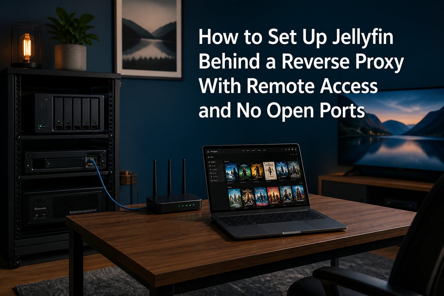 How to Set Up Jellyfin Behind a Reverse Proxy With Remote Access and No Open Ports