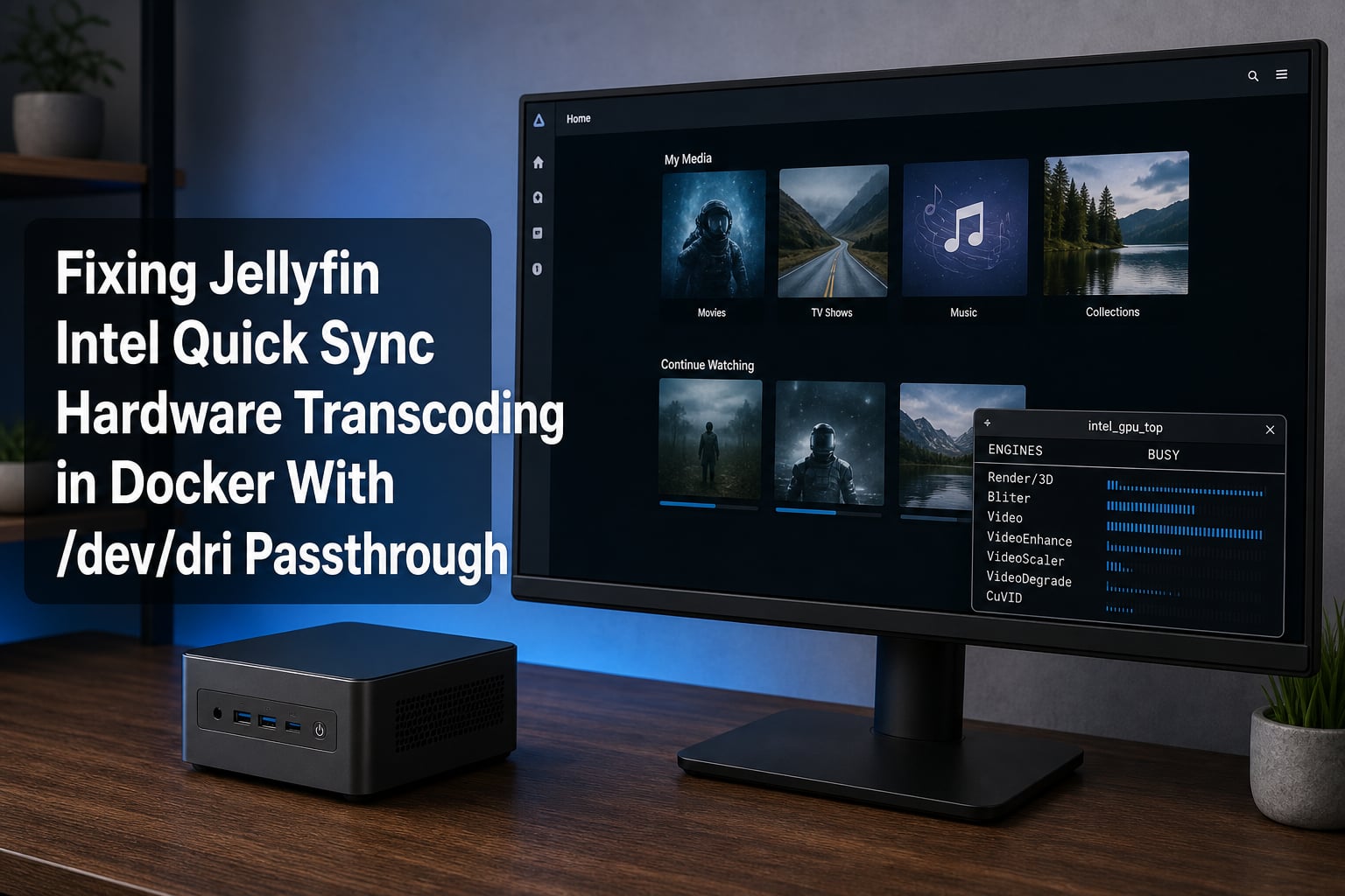 Fixing Jellyfin Intel Quick Sync Hardware Transcoding in Docker With /dev/dri Passthrough