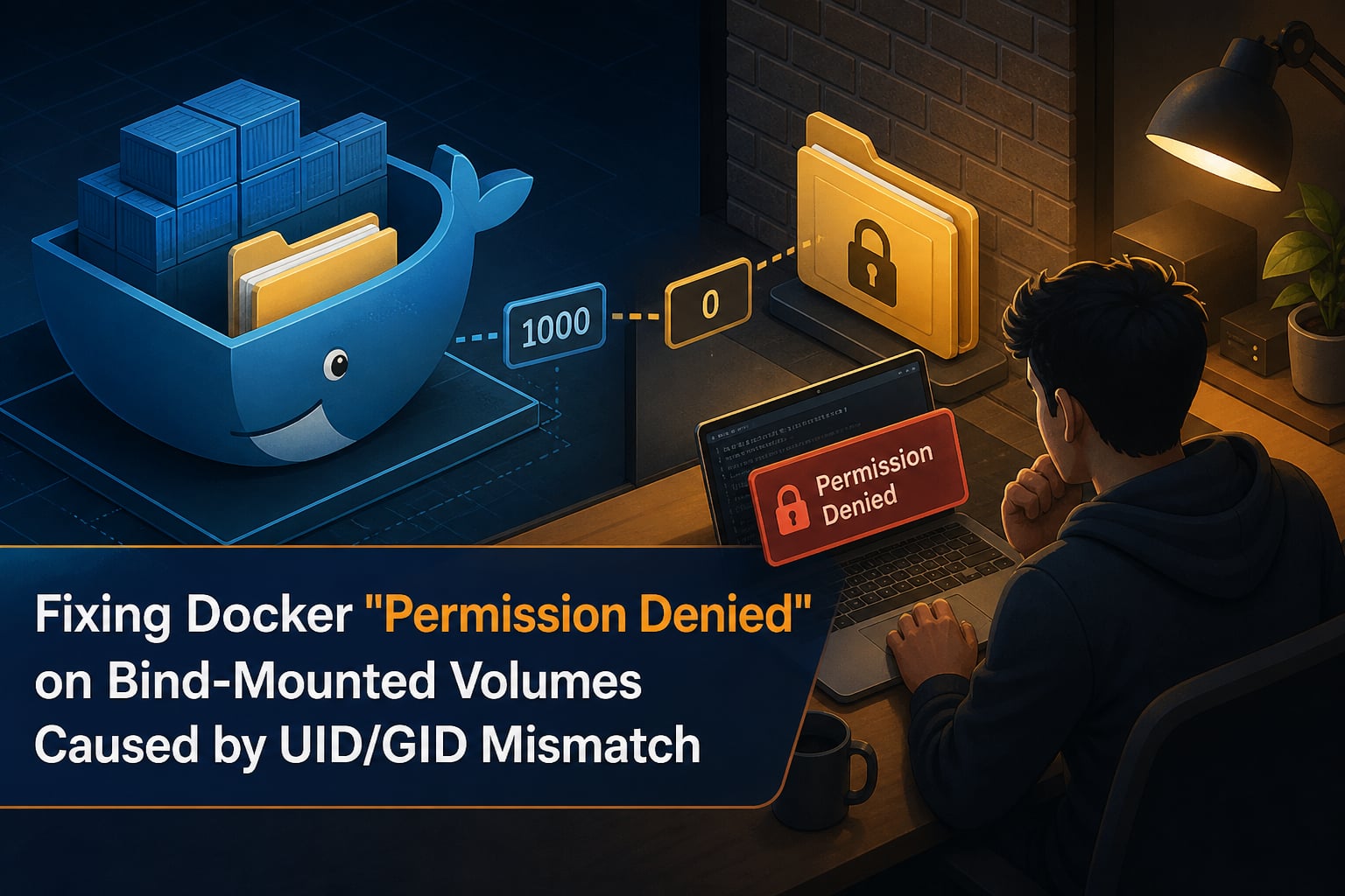 Fixing Docker "Permission Denied" on Bind-Mounted Volumes Caused by UID/GID Mismatch