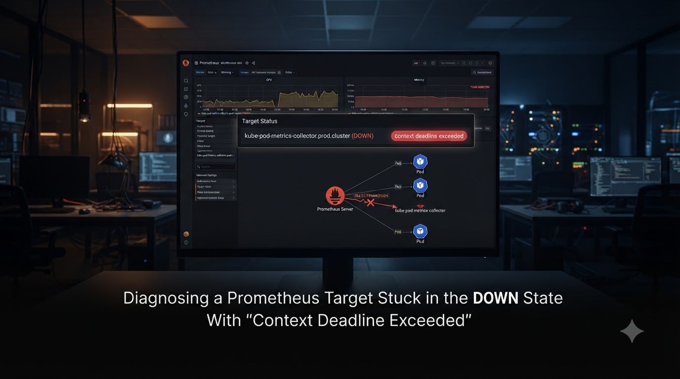 Diagnosing a Prometheus Target Stuck in the DOWN State With "Context Deadline Exceeded"