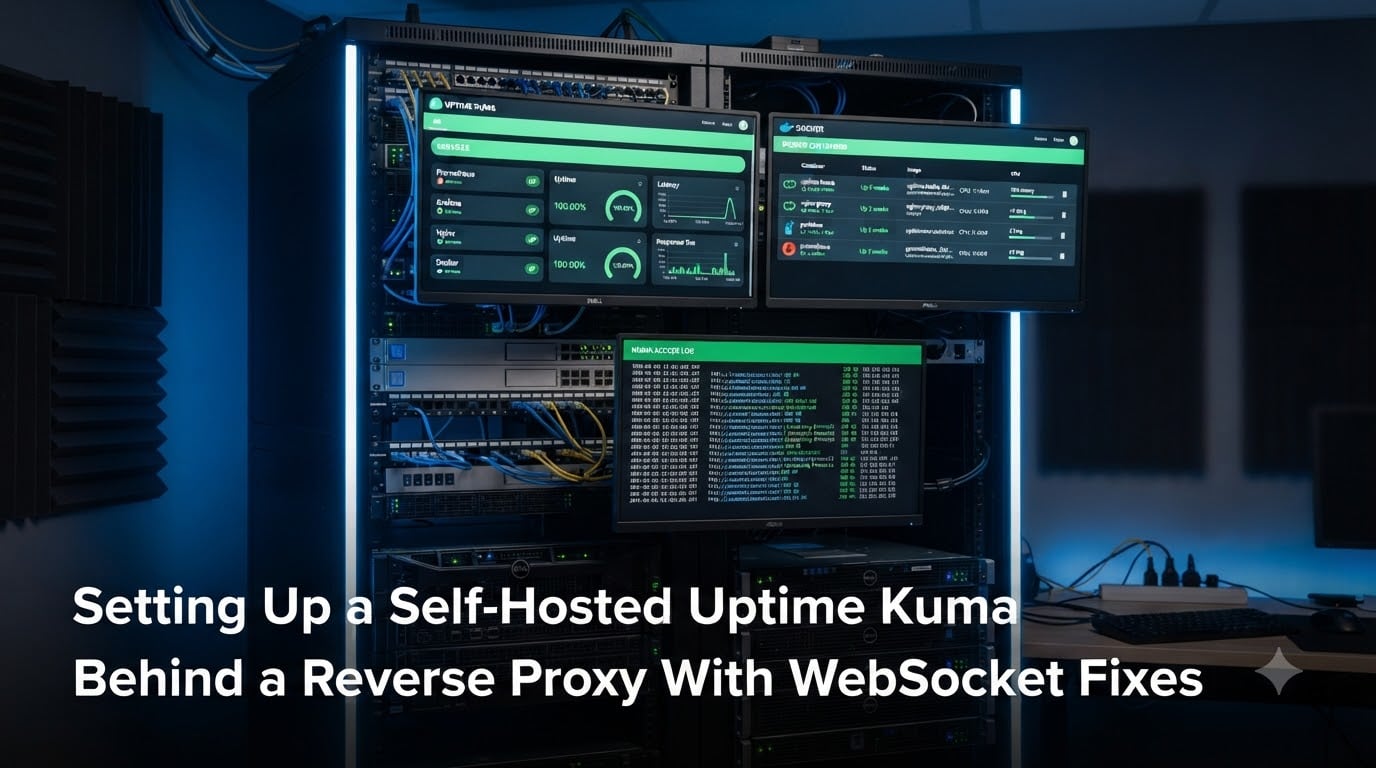 Setting Up a Self-Hosted Uptime Kuma Behind a Reverse Proxy With WebSocket Fixes