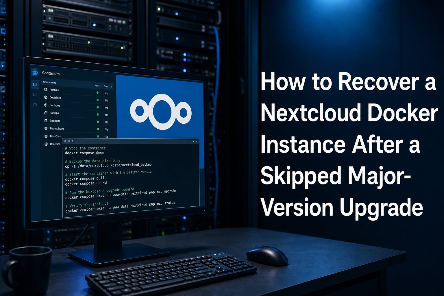 How to Recover a Nextcloud Docker Instance After a Skipped Major-Version Upgrade