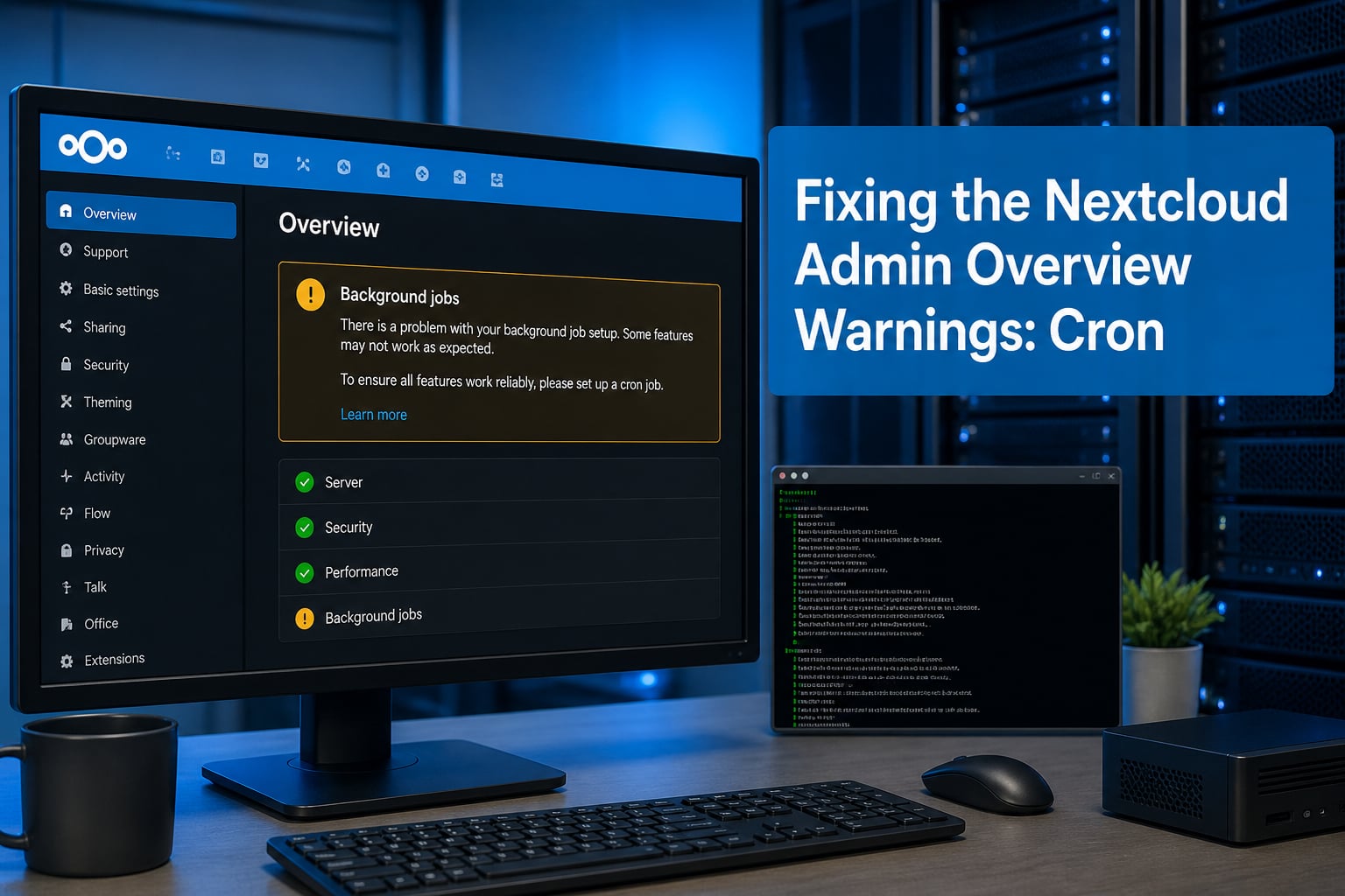 Fixing the Nextcloud Admin Overview Warnings: Cron