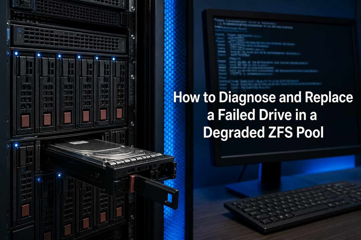 How to Diagnose and Replace a Failed Drive in a Degraded ZFS Pool
