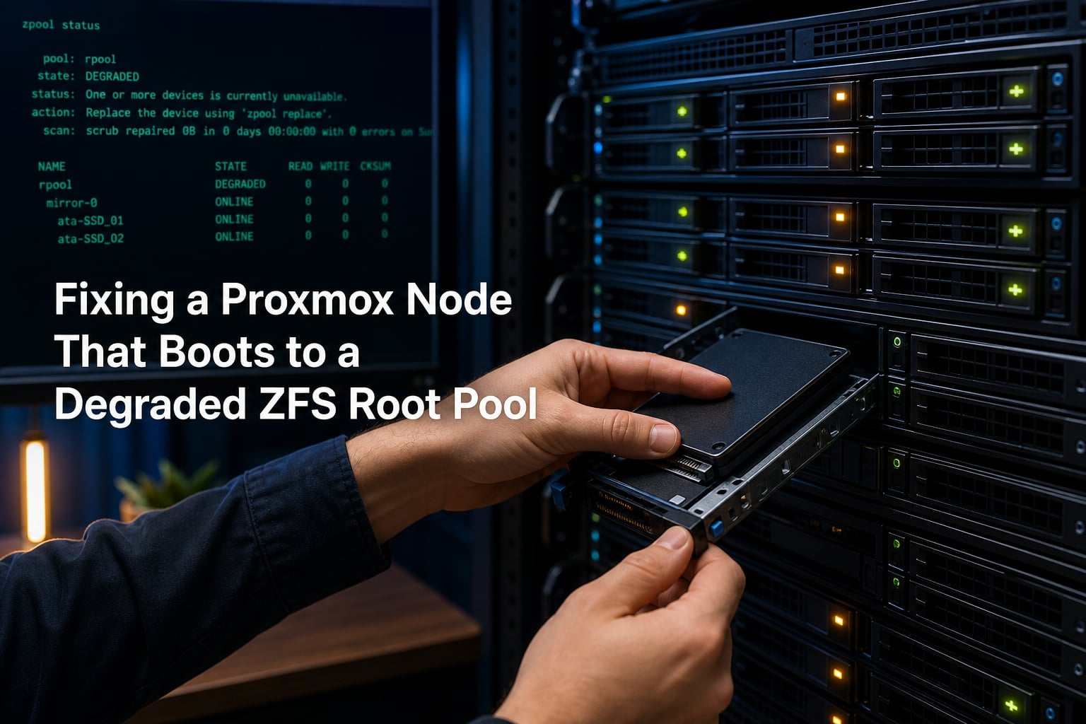 Fixing a Proxmox Node That Boots to a Degraded ZFS Root Pool