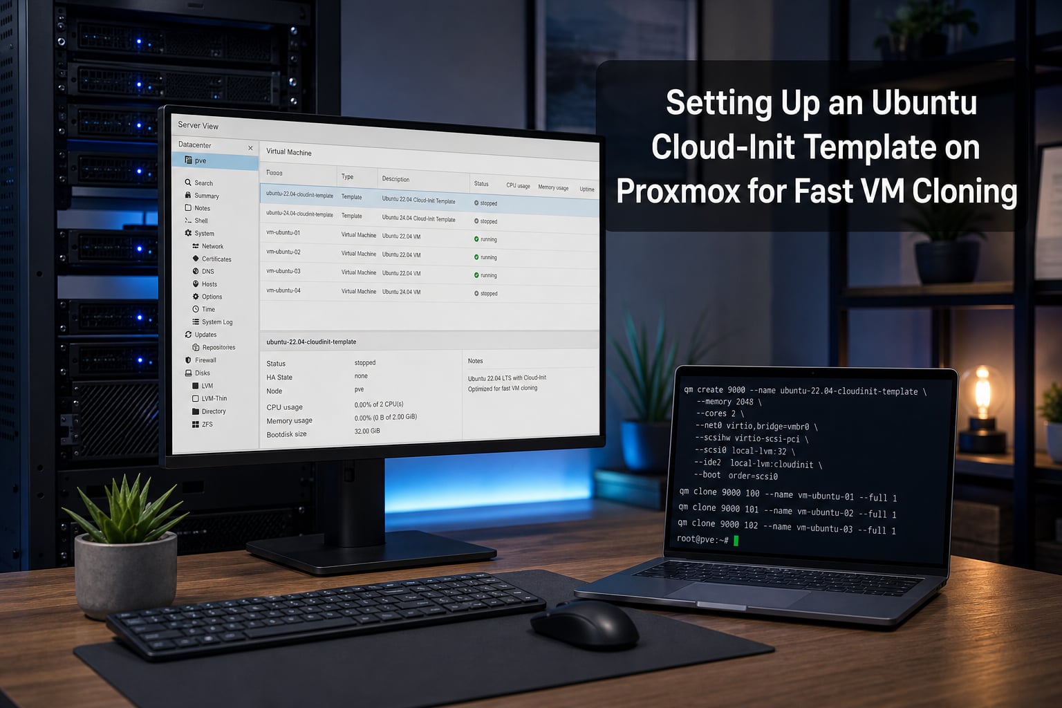 Setting Up an Ubuntu Cloud-Init Template on Proxmox for Fast VM Cloning