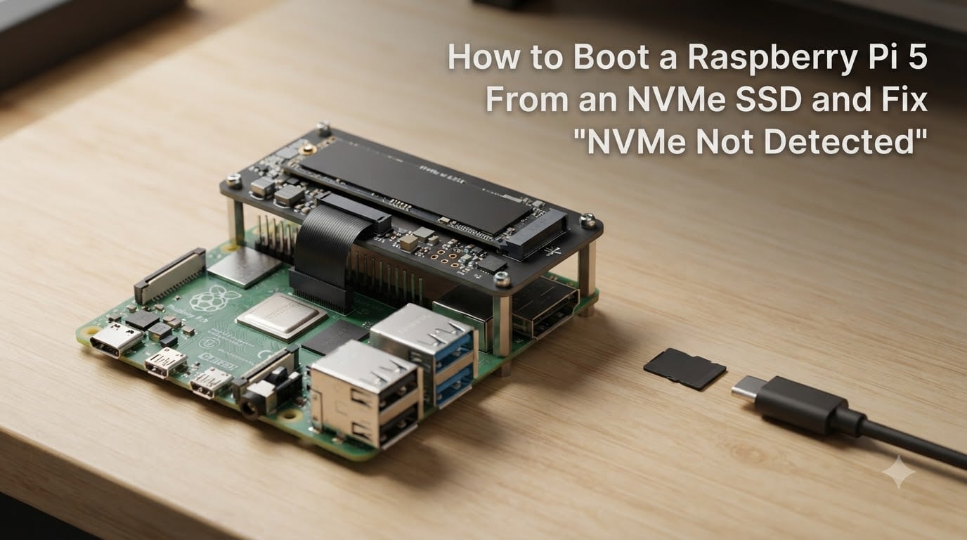 How to Boot a Raspberry Pi 5 From an NVMe SSD and Fix "NVMe Not Detected"