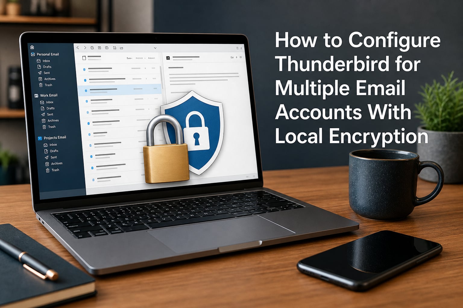 How to Configure Thunderbird for Multiple Email Accounts With Local Encryption