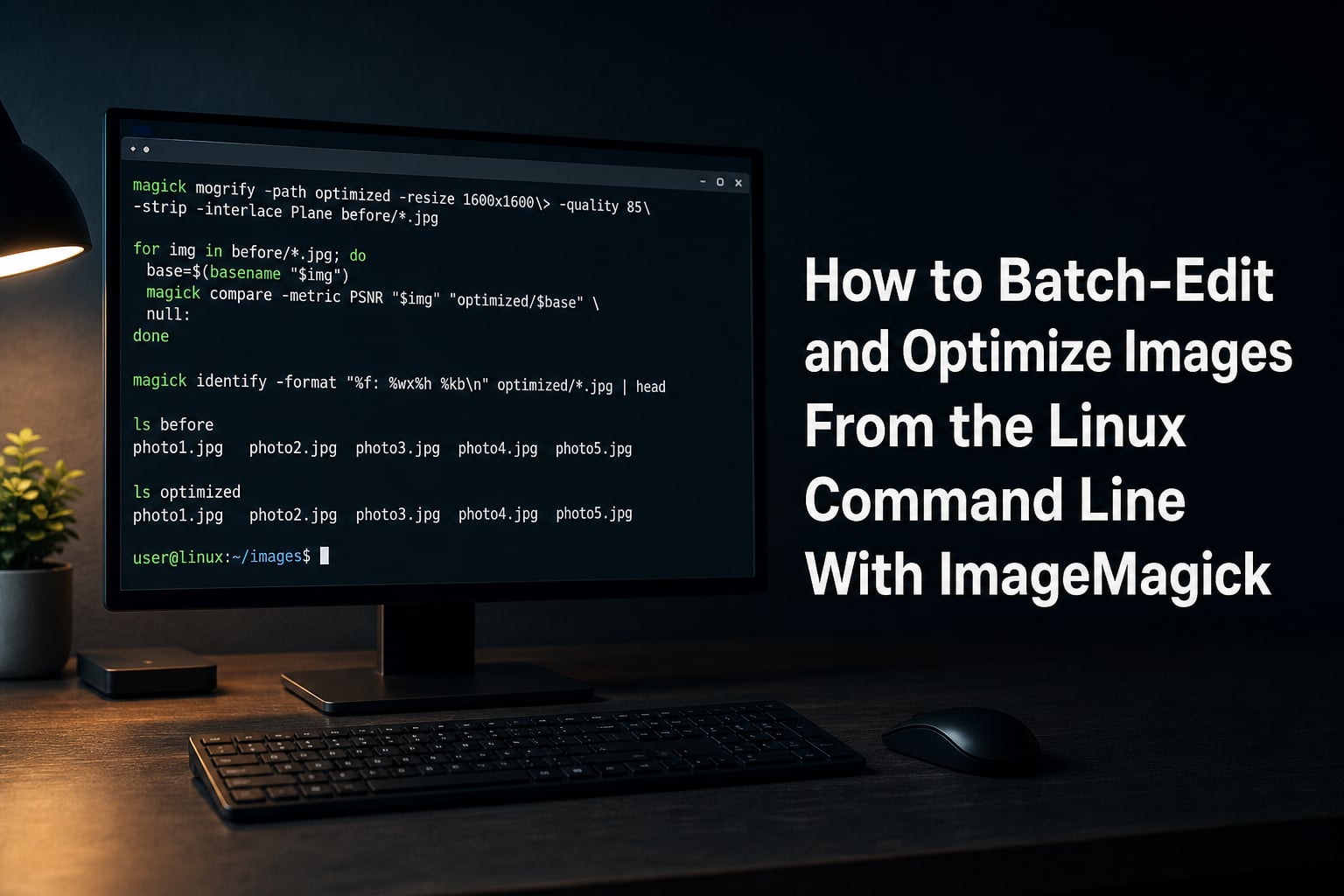 How to Batch-Edit and Optimize Images From the Linux Command Line With ImageMagick