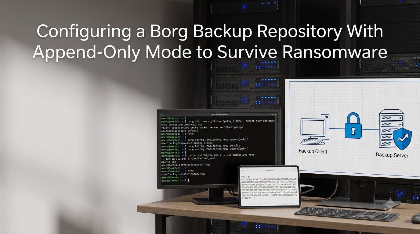 Configuring a Borg Backup Repository With Append-Only Mode to Survive Ransomware
