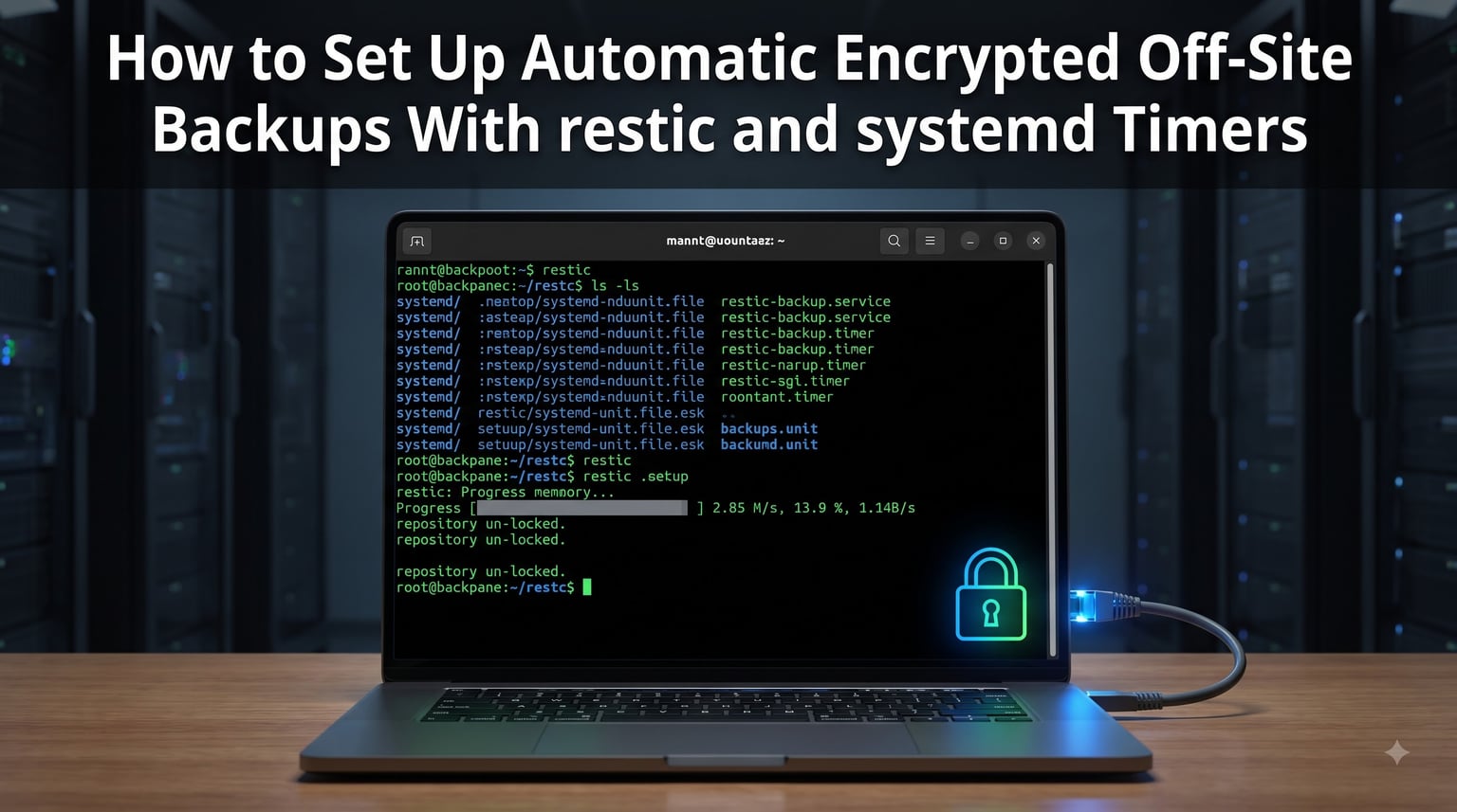 How to Set Up Automatic Encrypted Off-Site Backups With restic and systemd Timers