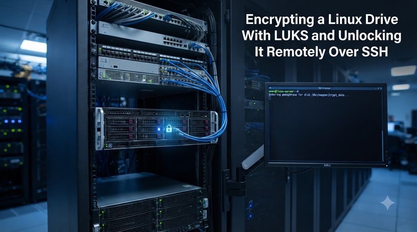 Encrypting a Linux Drive With LUKS and Unlocking It Remotely Over SSH