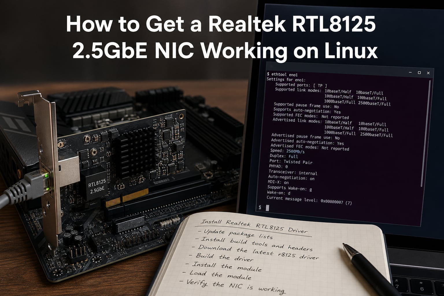 How to Get a Realtek RTL8125 2.5GbE NIC Working on Linux
