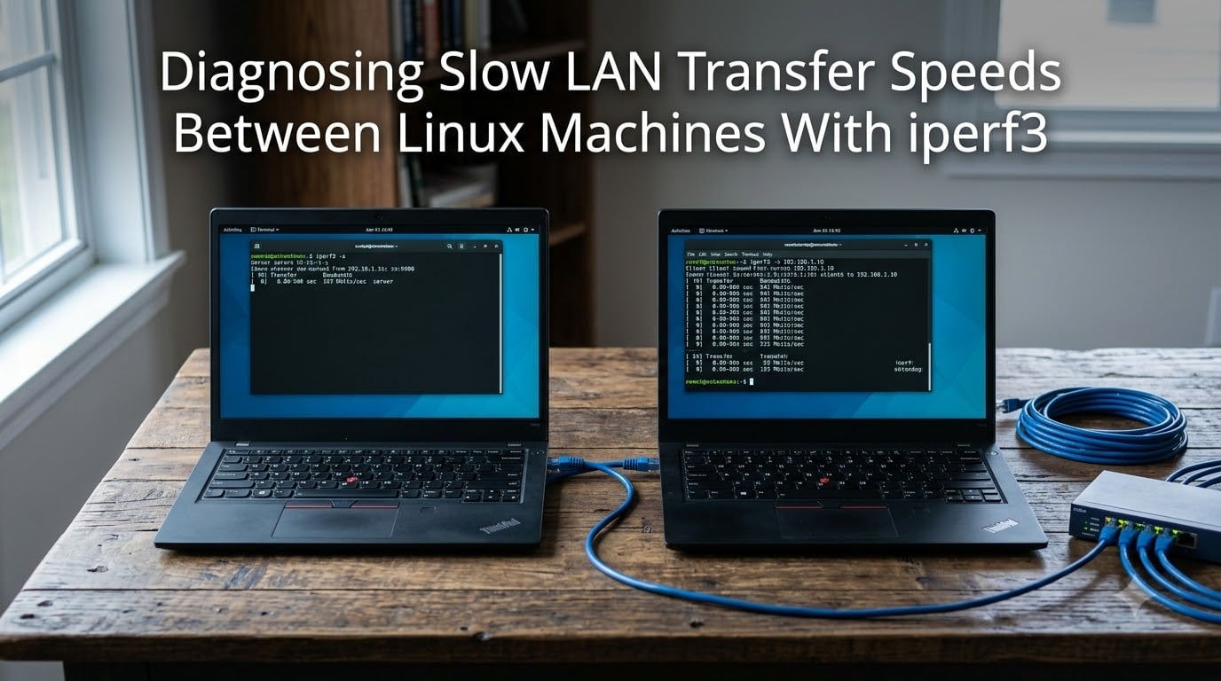 Diagnosing Slow LAN Transfer Speeds Between Linux Machines With iperf3