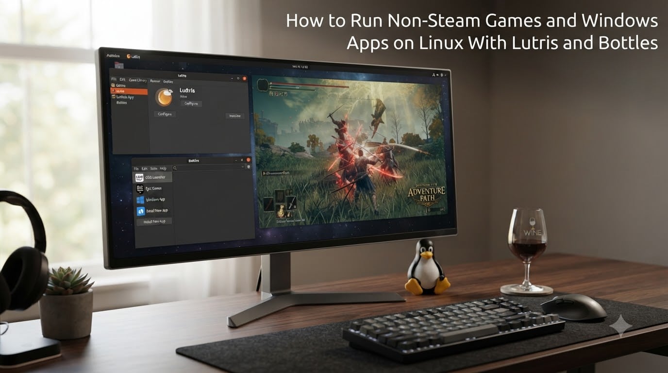 How to Run Non-Steam Games and Windows Apps on Linux With Lutris and Bottles