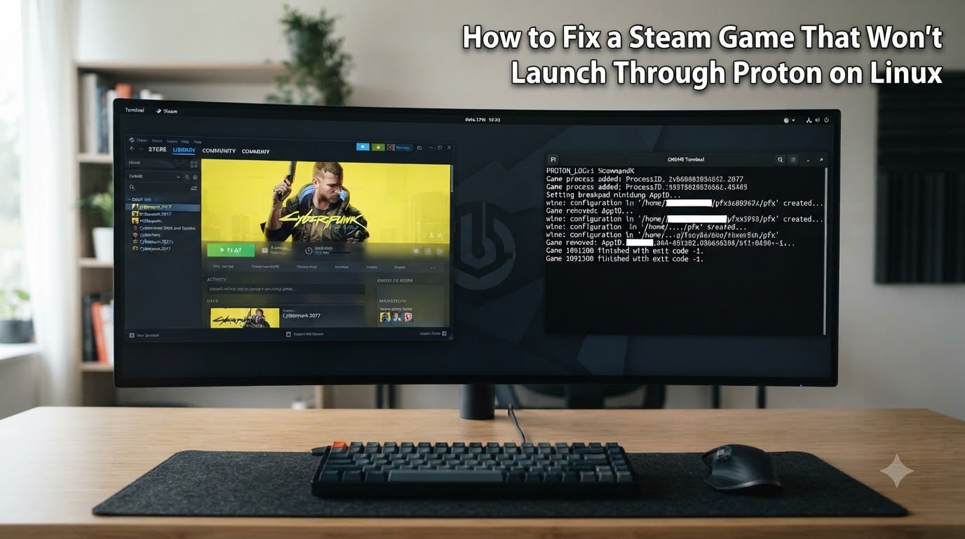 How to Fix a Steam Game That Won't Launch Through Proton on Linux