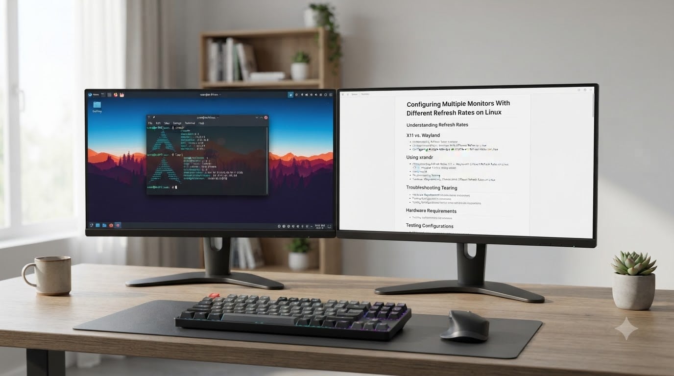 Configuring Multiple Monitors With Different Refresh Rates on Linux