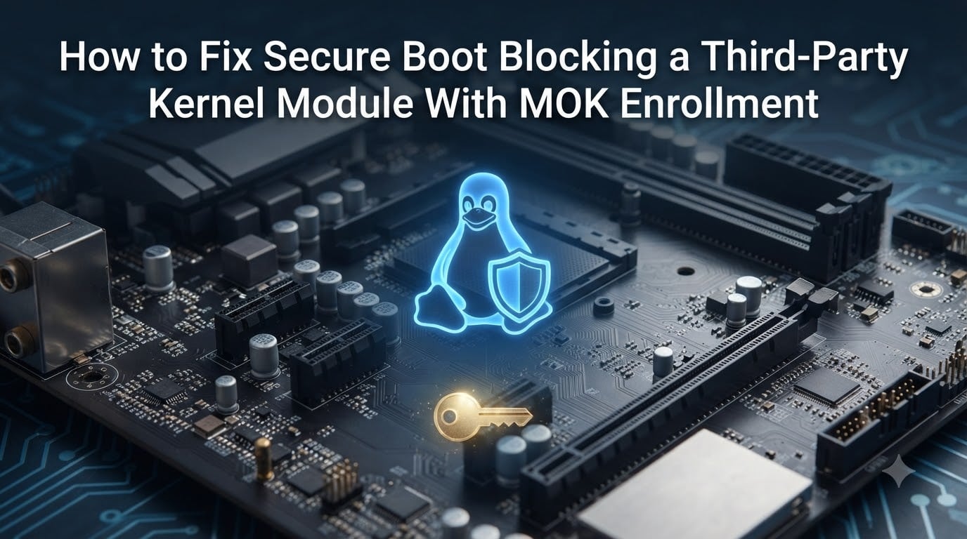 How to Fix Secure Boot Blocking a Third-Party Kernel Module With MOK Enrollment
