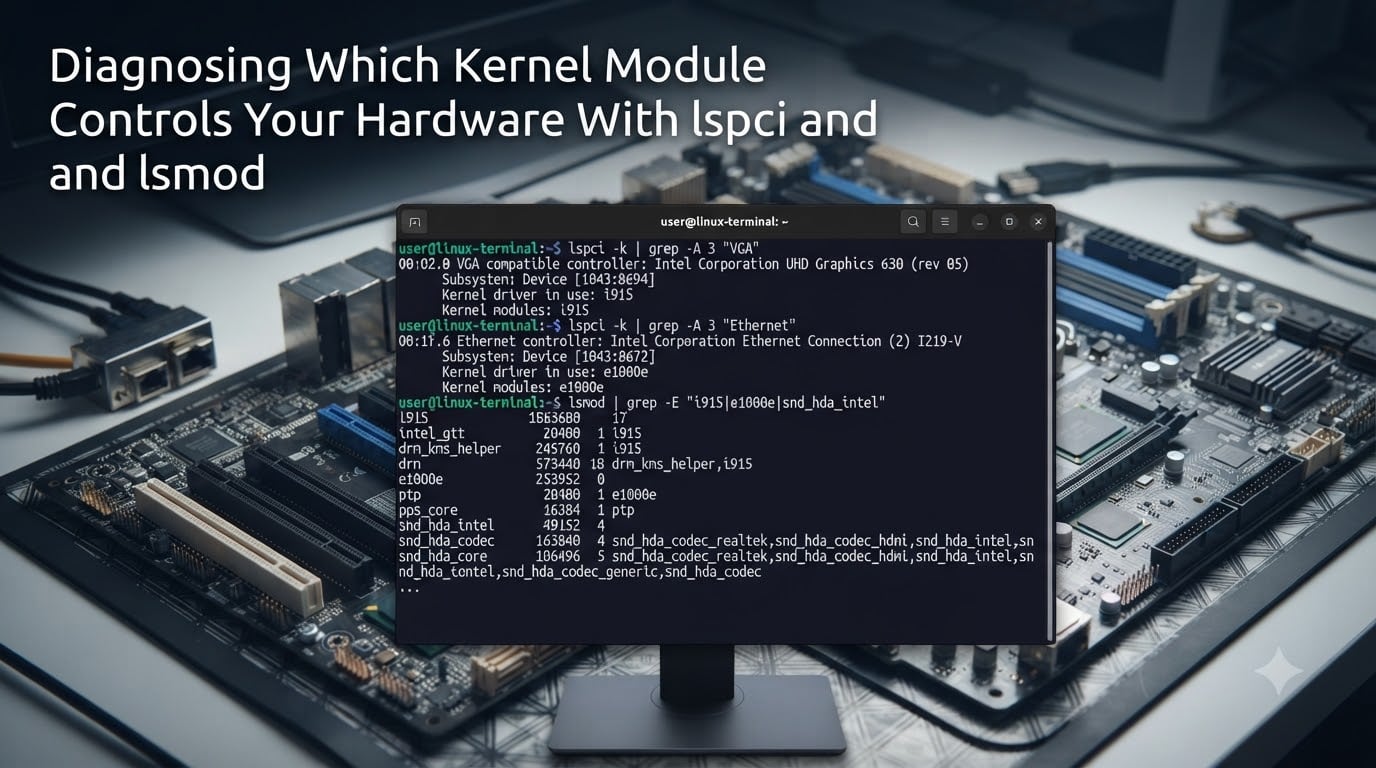 Diagnosing Which Kernel Module Controls Your Hardware With lspci and lsmod