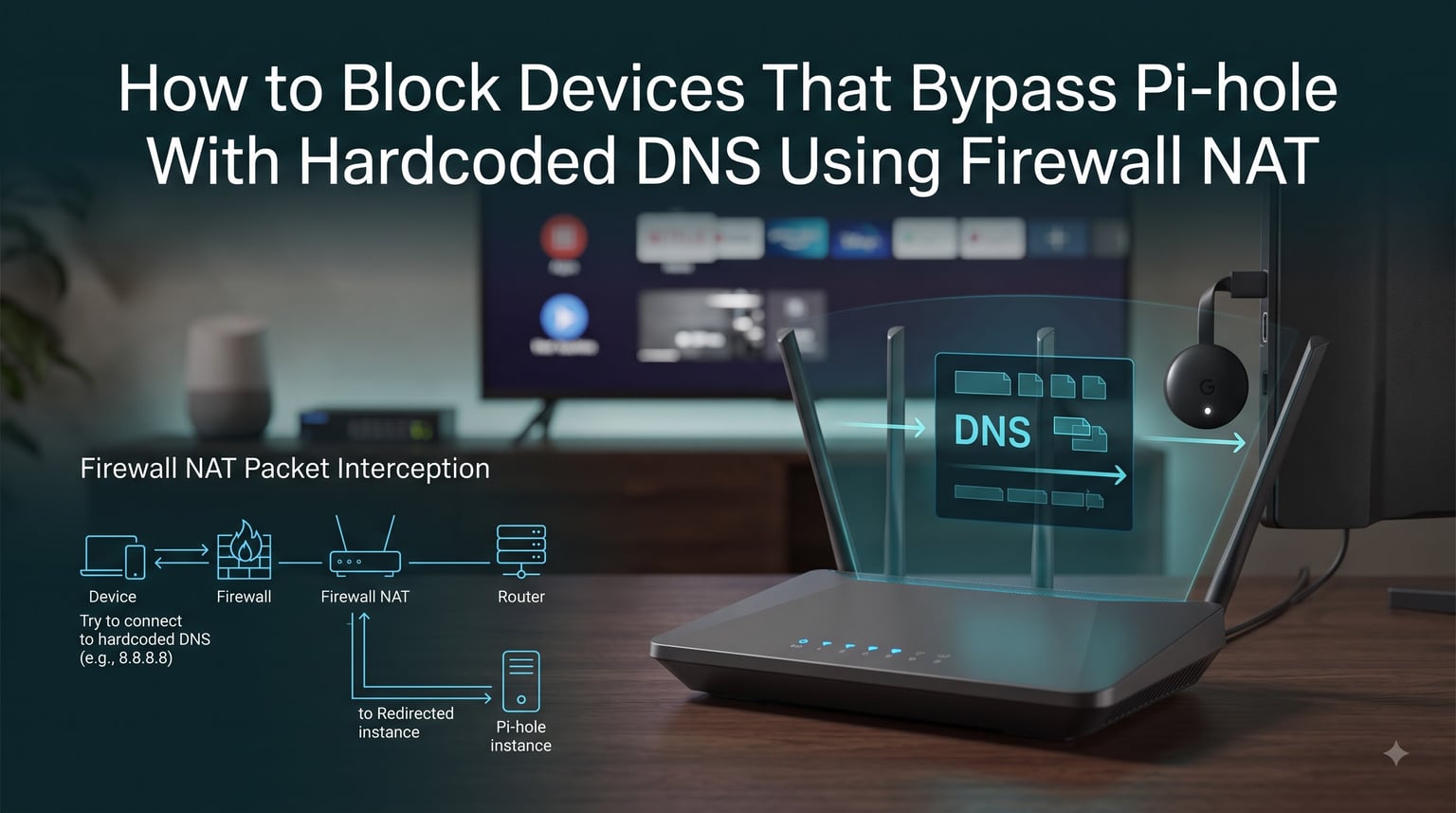 How to Block Devices That Bypass Pi-hole With Hardcoded DNS Using Firewall NAT