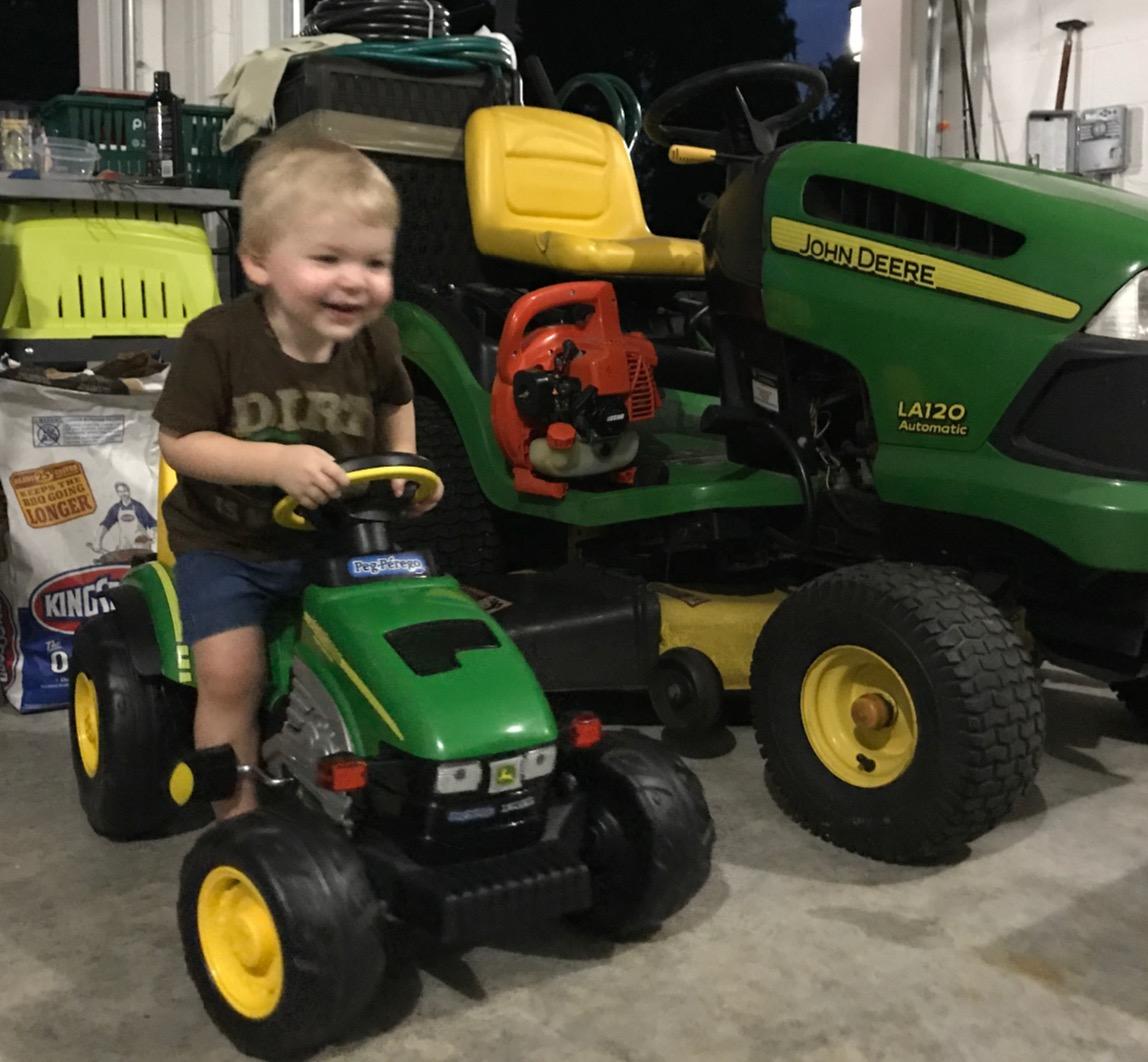 Peg Perego John Deere Farm Tractor and Trailer Pedal Tractor, Green customer photo 2