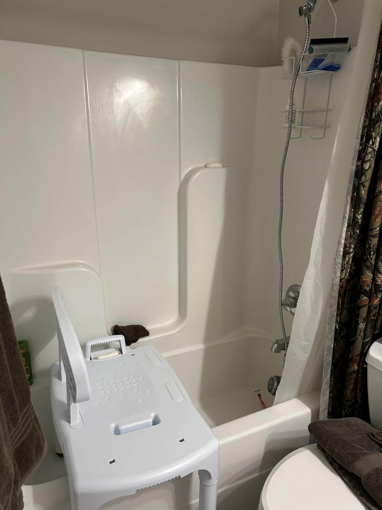 Carex Universal Tub Transfer Bench, Bath Seat with Backrest, Shower Chair for Elderly and Disabled, Transfer Bench & Shower Seat for Bathtub with Adjustable Legs, Converts to Right or Left Hand Entry customer photo 1