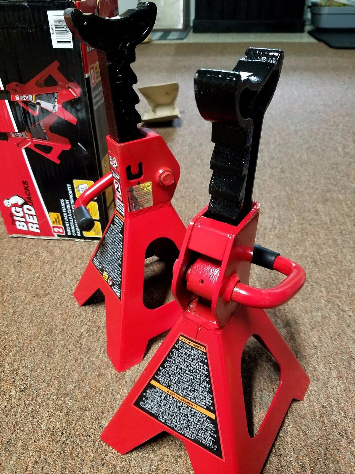 BIG RED T42202 Torin Steel Jack Stands: 2 Ton (4,000 lb) Capacity, Red, 1 Pair customer photo 1