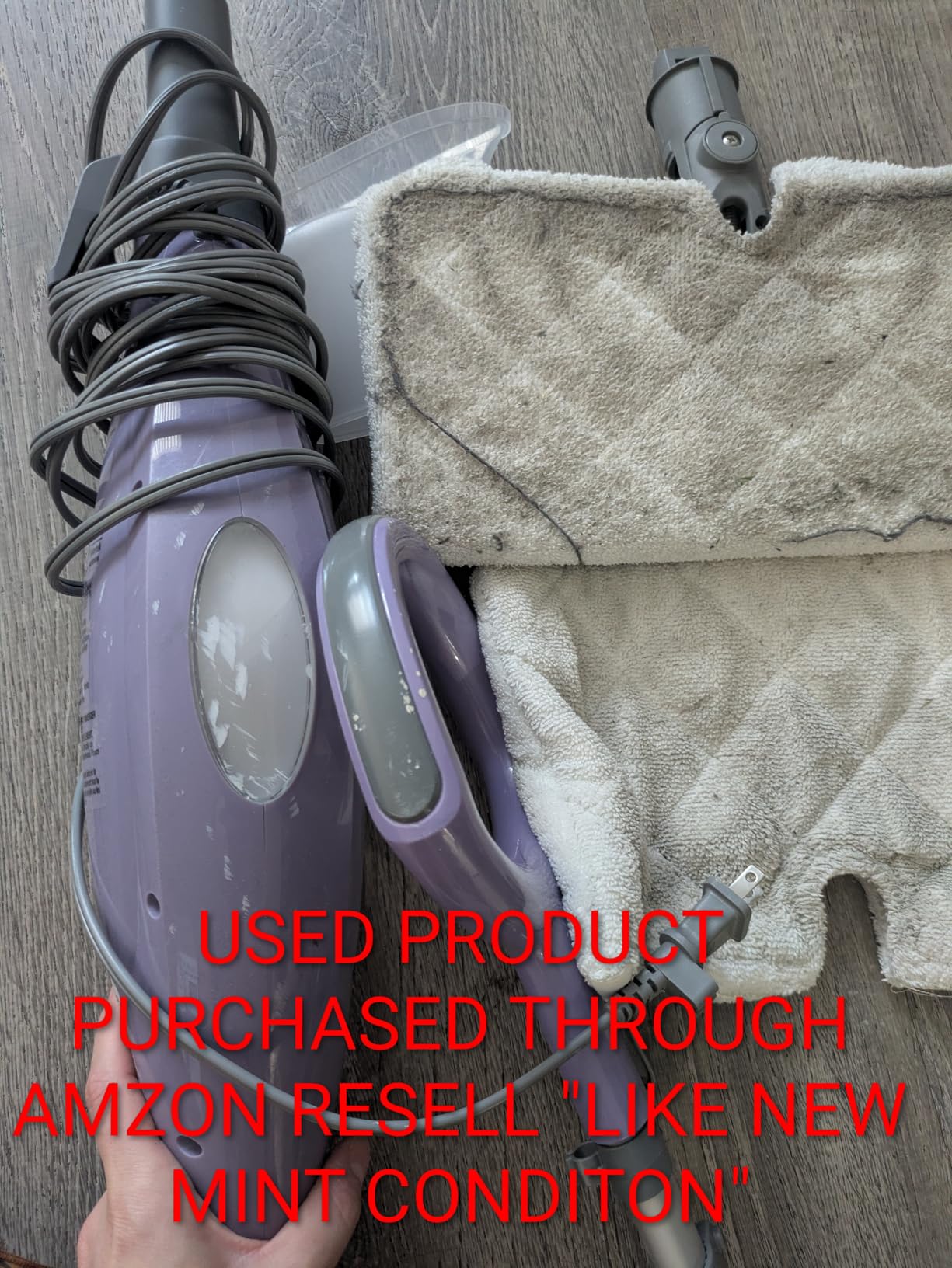 Shark Steam Pocket Mop with 2 Washable Double-sided Pads, Purple, S3501 customer photo 1