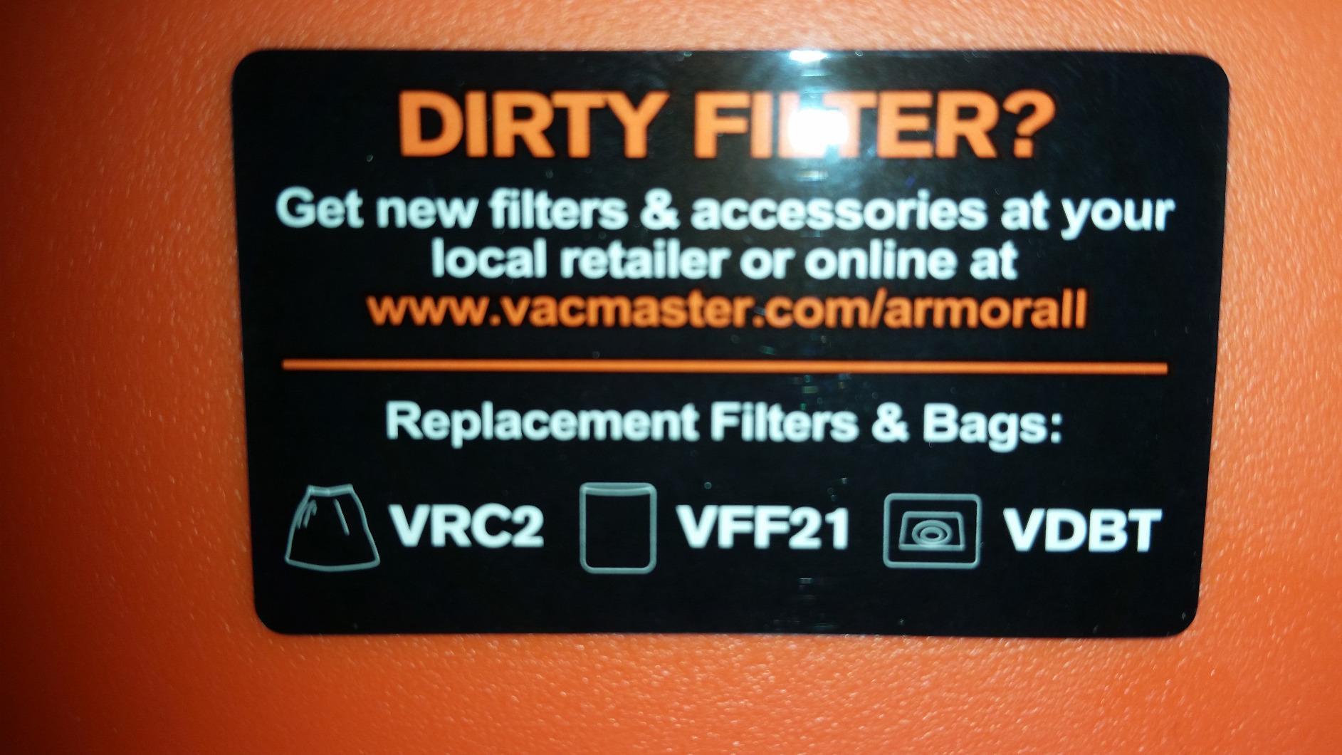 Armor All, AA255, 2.5 Gallon 2 Peak HP Wet/Dry Utility Shop Vacuum, Orange customer photo 2