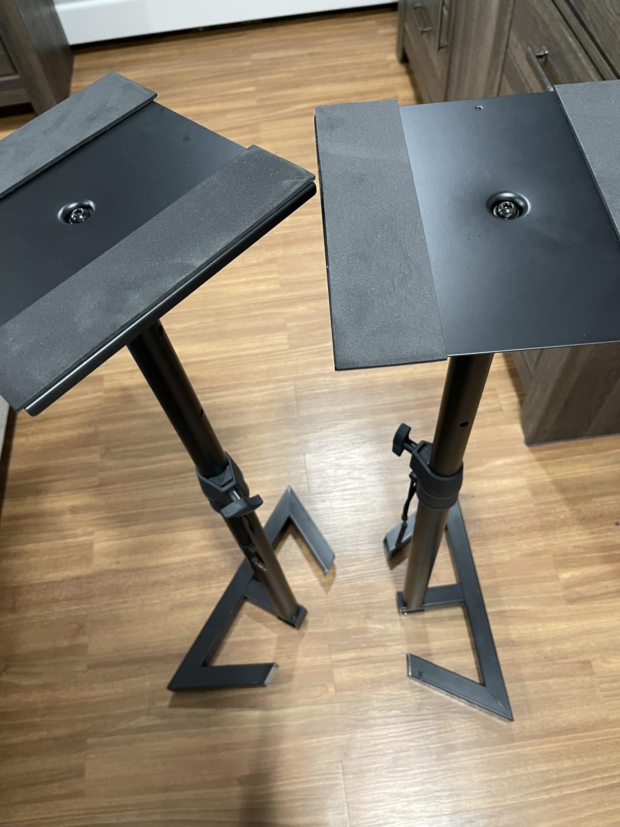 Rockville RVSM1 Black Pair Adjustable Height Studio Monitor Speaker Stands customer photo 2