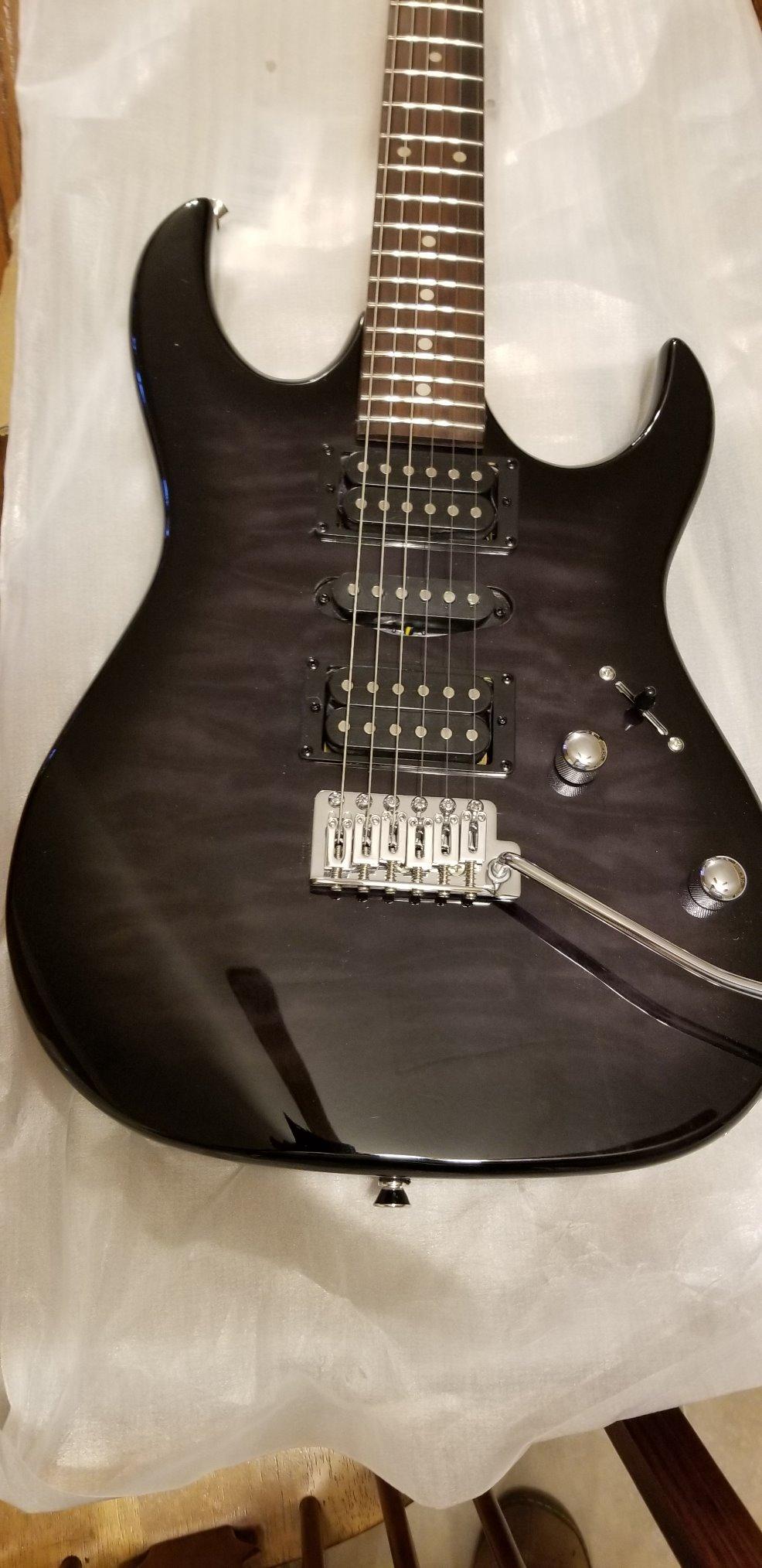 Ibanez GIO Series GRX70QA - Transparent Black Sunburst customer photo 2