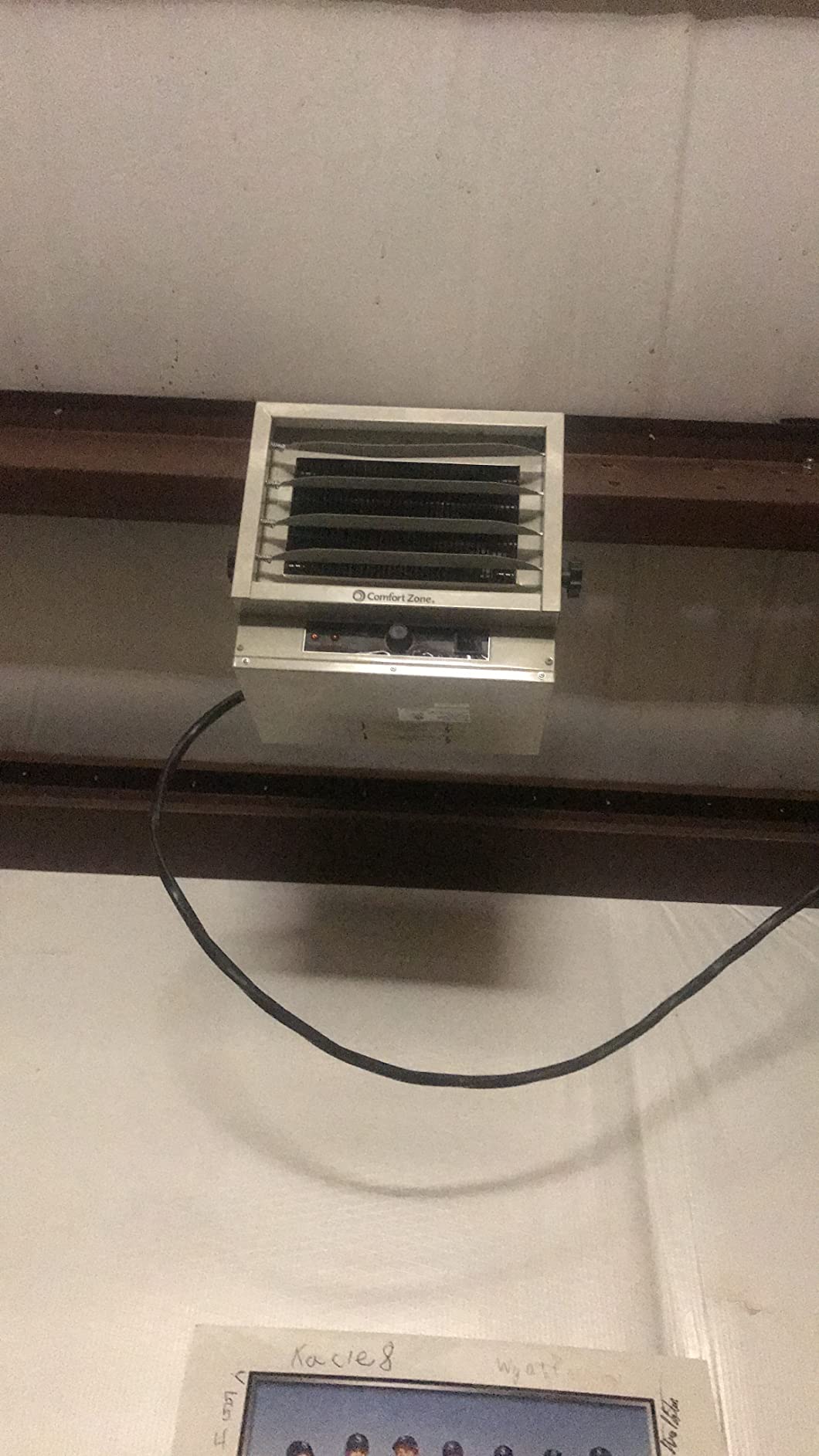 Comfort Zone 5000W Ceiling Mounted Garage Heater – 240V Electric Shop Heater with 3 Heat Settings, Overheat Protection, Indoor Use, ETL Listed, Grey customer photo 2