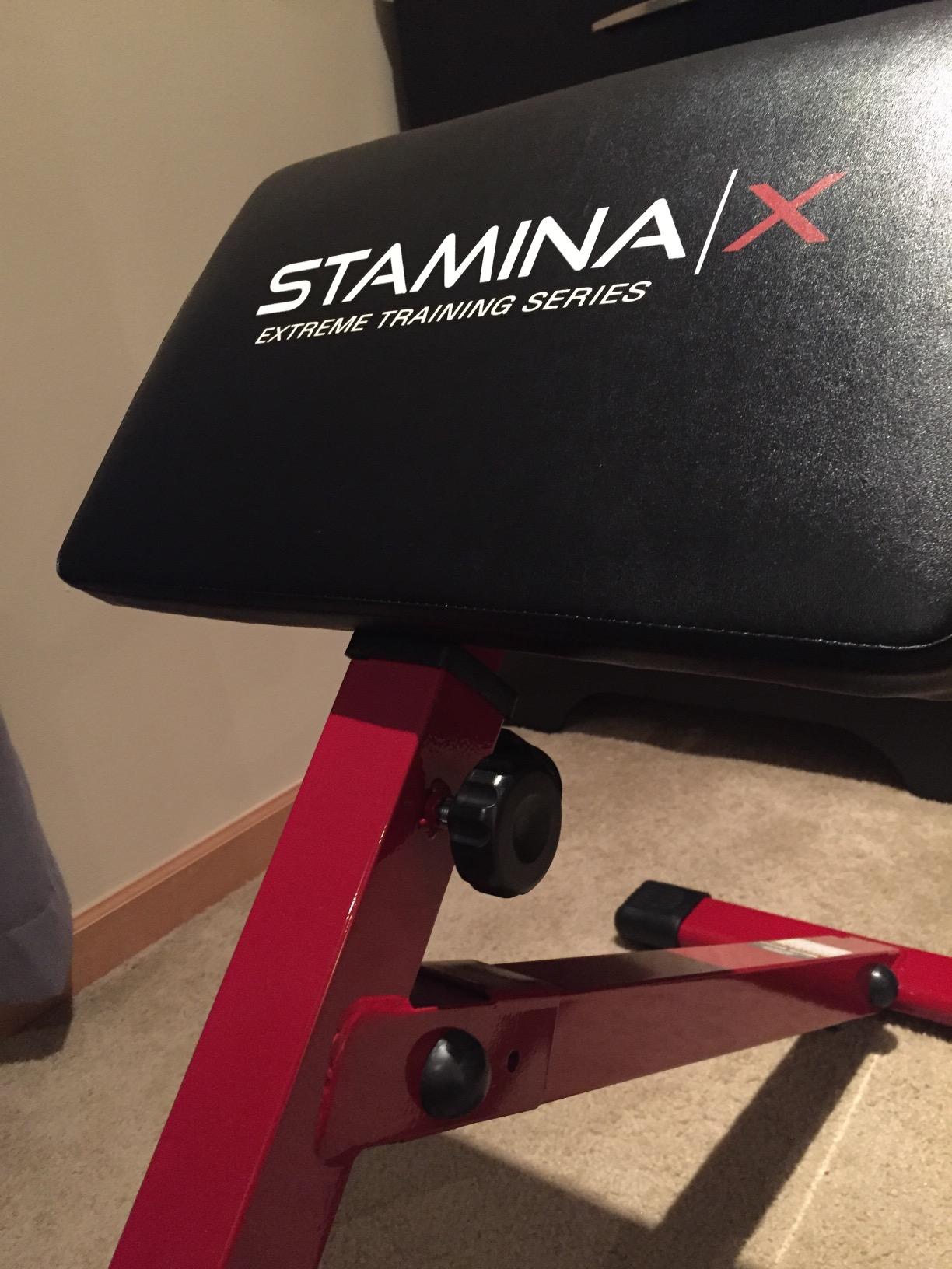 Stamina X Adjustable Ab, Back, and Core Strength Exercise, Sit-Up Fitness Hyperextension Weight Bench for At-Home Workouts customer photo 1