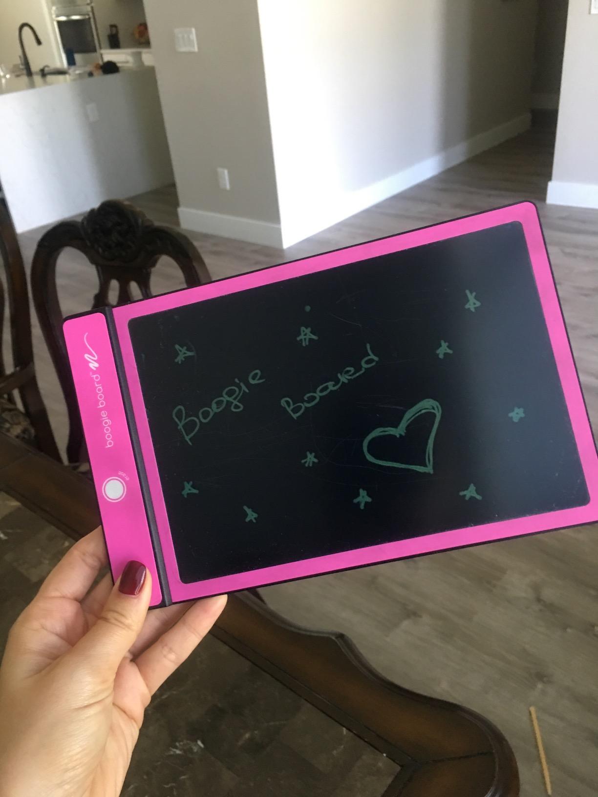 Boogie Board Basics Reusable Writing Pad - Digital Drawing Tablet, LCD Writing Pad with Instant Erase, Includes Stylus Pen customer photo 2