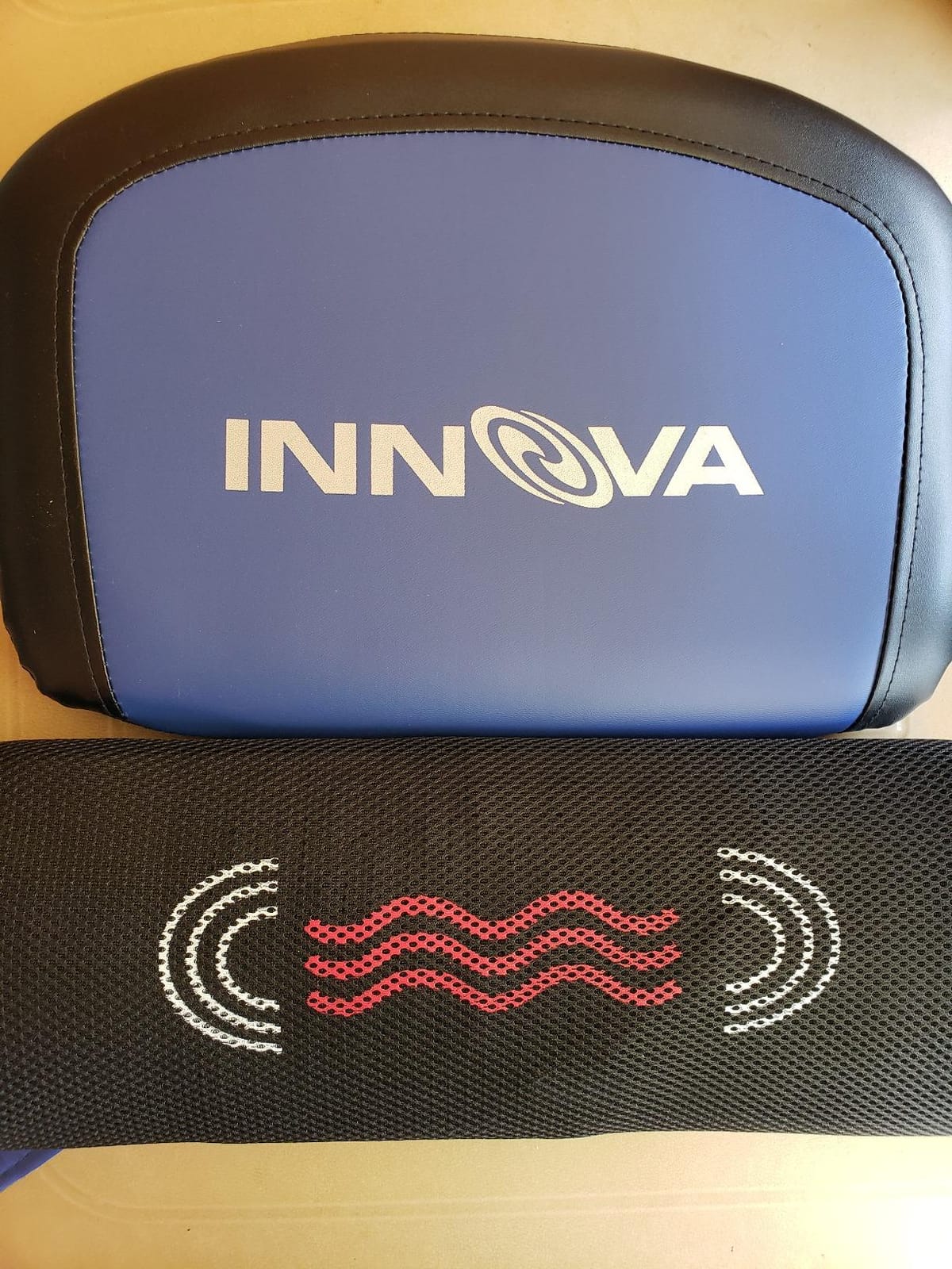 INNOVA HEALTH AND FITNESS ITM4800 Advanced Heat and Massage Inversion Table,Black/ Blue / Gray customer photo 2