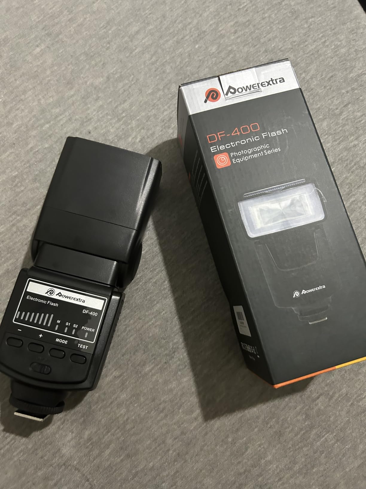 Powerextra Professional DF-400 Speedlite Camera Flash for Canon Nikon Pentax Samsung Fujifilm Olympus Panasonic Sigma Minolta Leica Ricoh DSLR Cameras and Digital Cameras with Single-Contact Hotshoe customer photo 1
